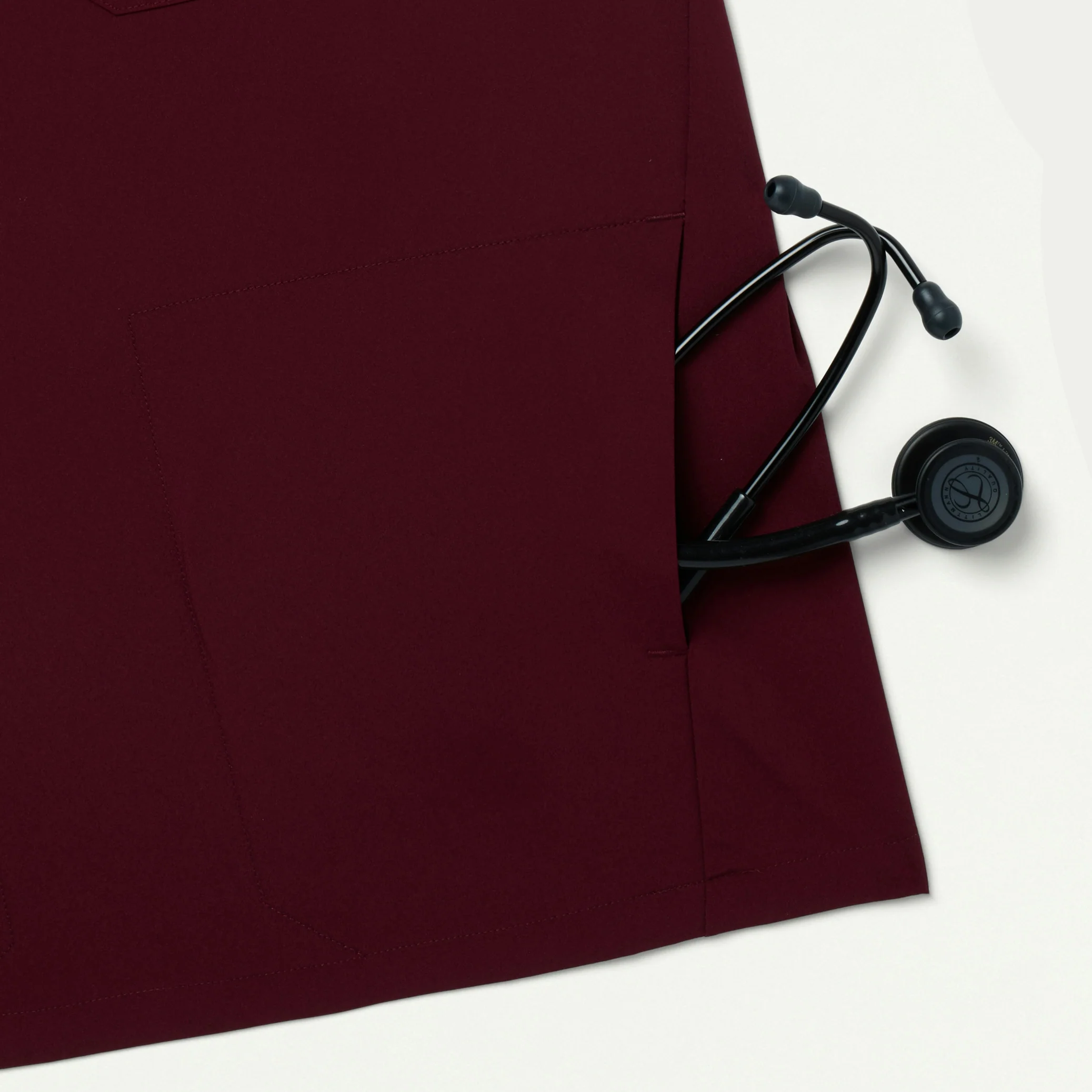 Bron UltraLITE™ 3-Pocket Scrub Top - Burgundy - Image 5