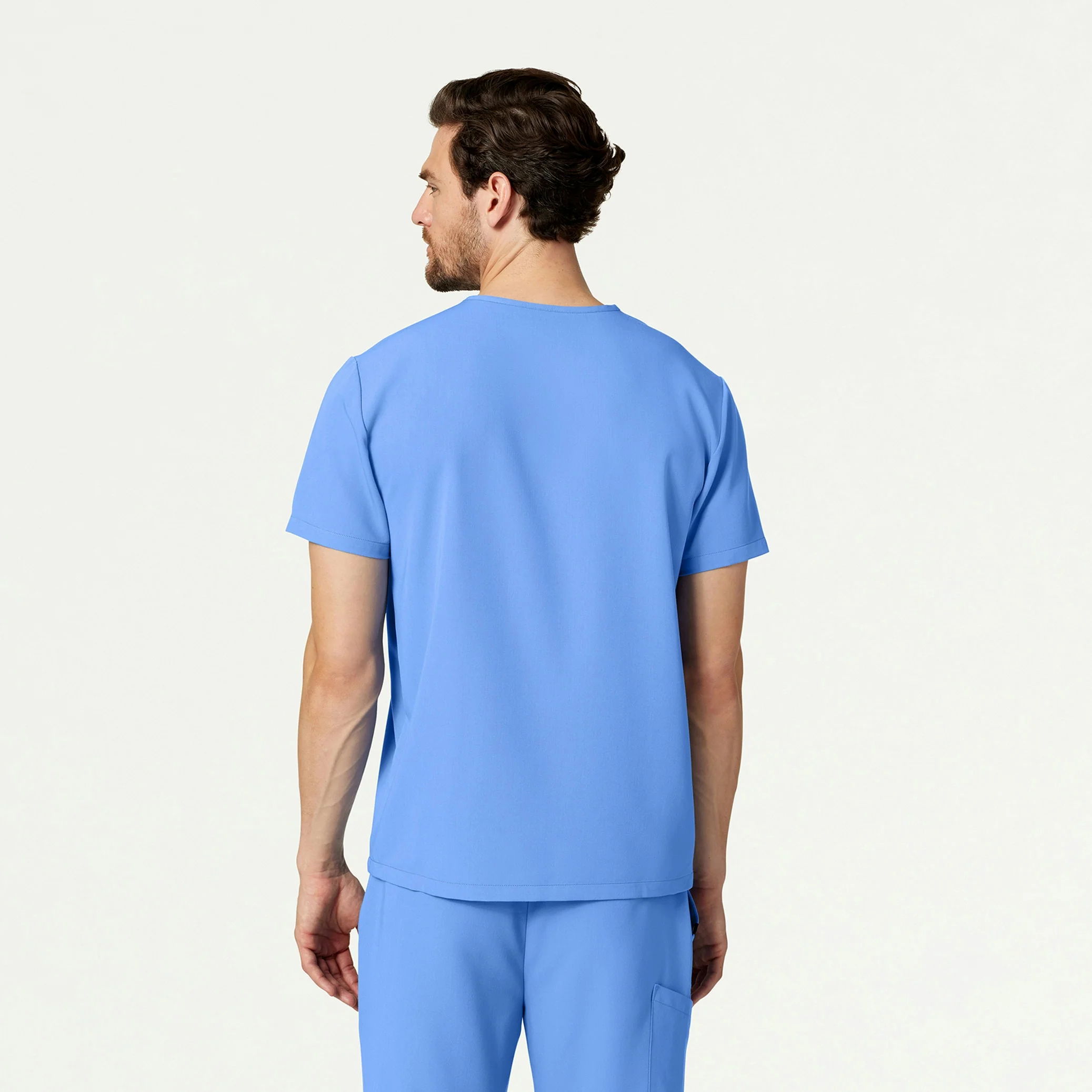 Holmes Everyday 1-Pocket Scrub Top - Ceil Blue - Image 3