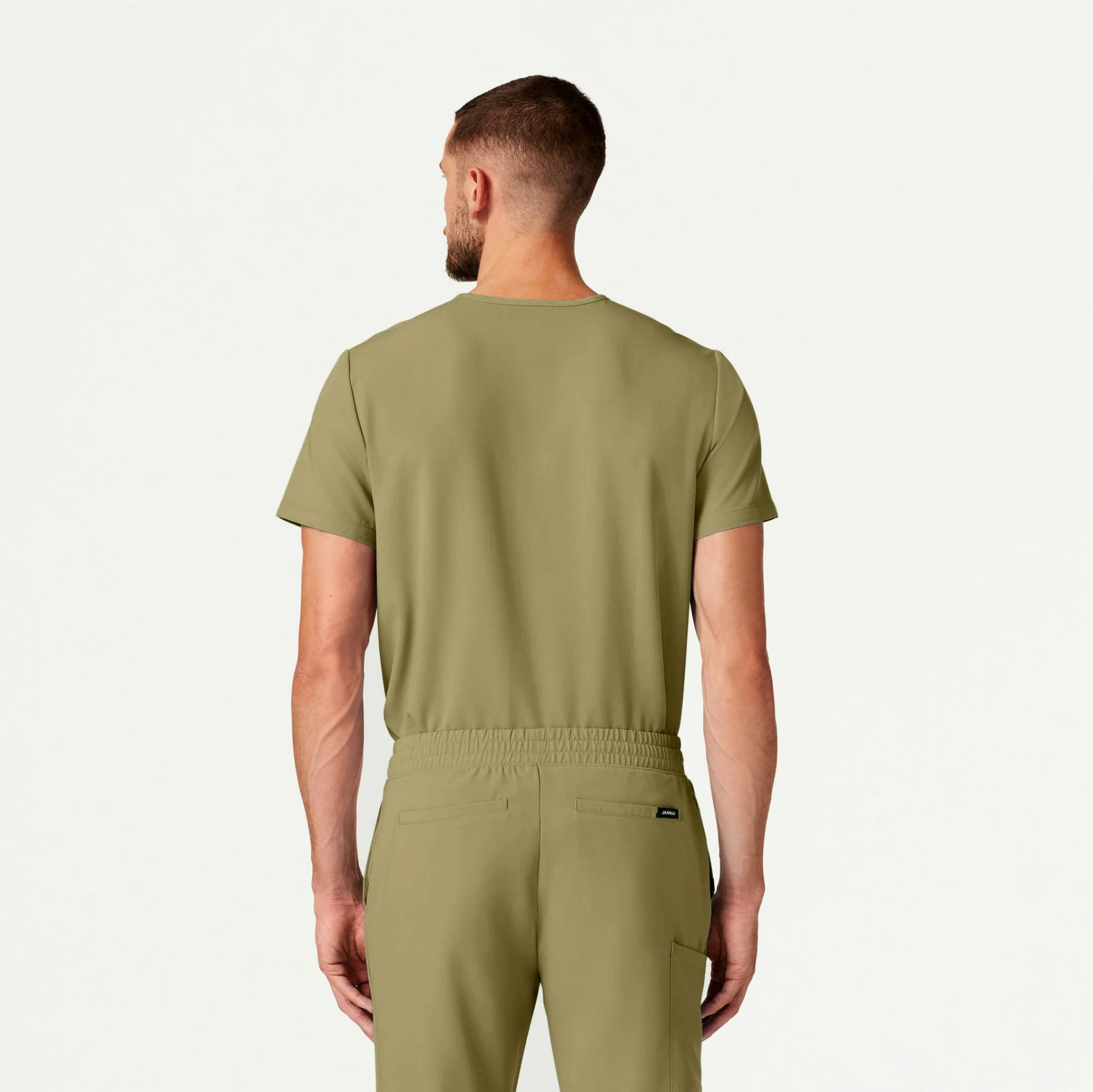 Holmes Everyday 1-Pocket Scrub Top - Ceramic Khaki - Image 3