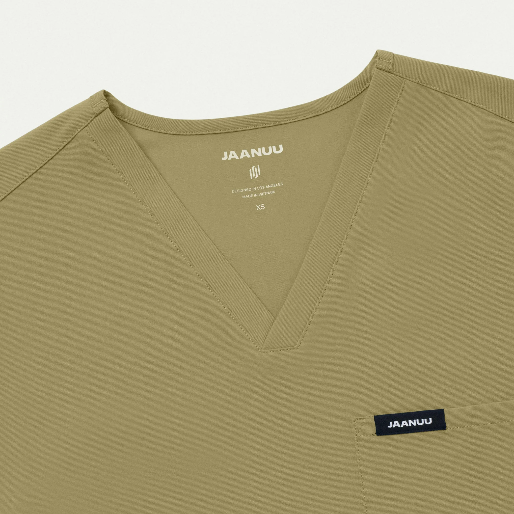 Holmes Everyday 1-Pocket Scrub Top - Ceramic Khaki - Image 4