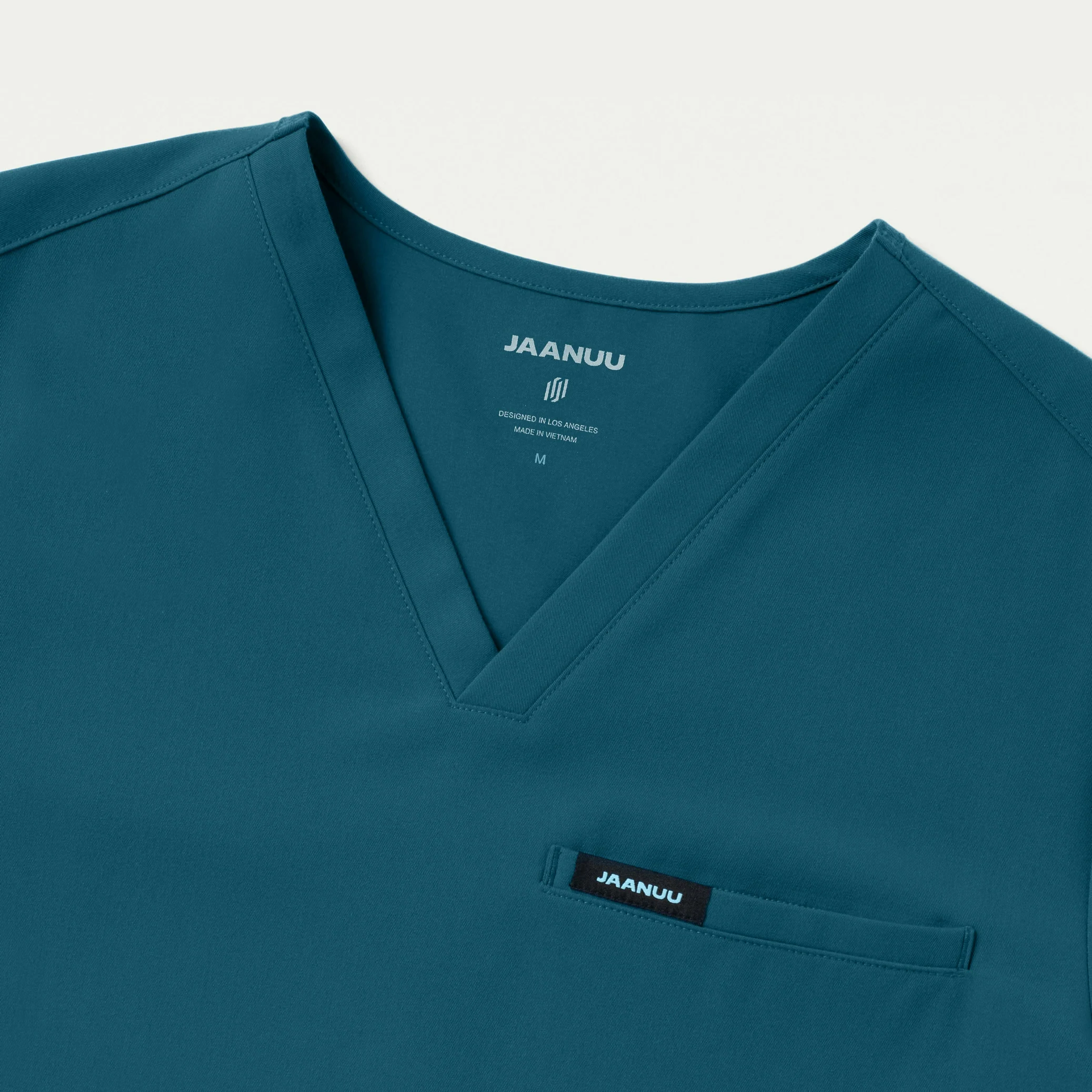 Platt 3-Pocket Scrub Top - Caribbean Blue - Image 5