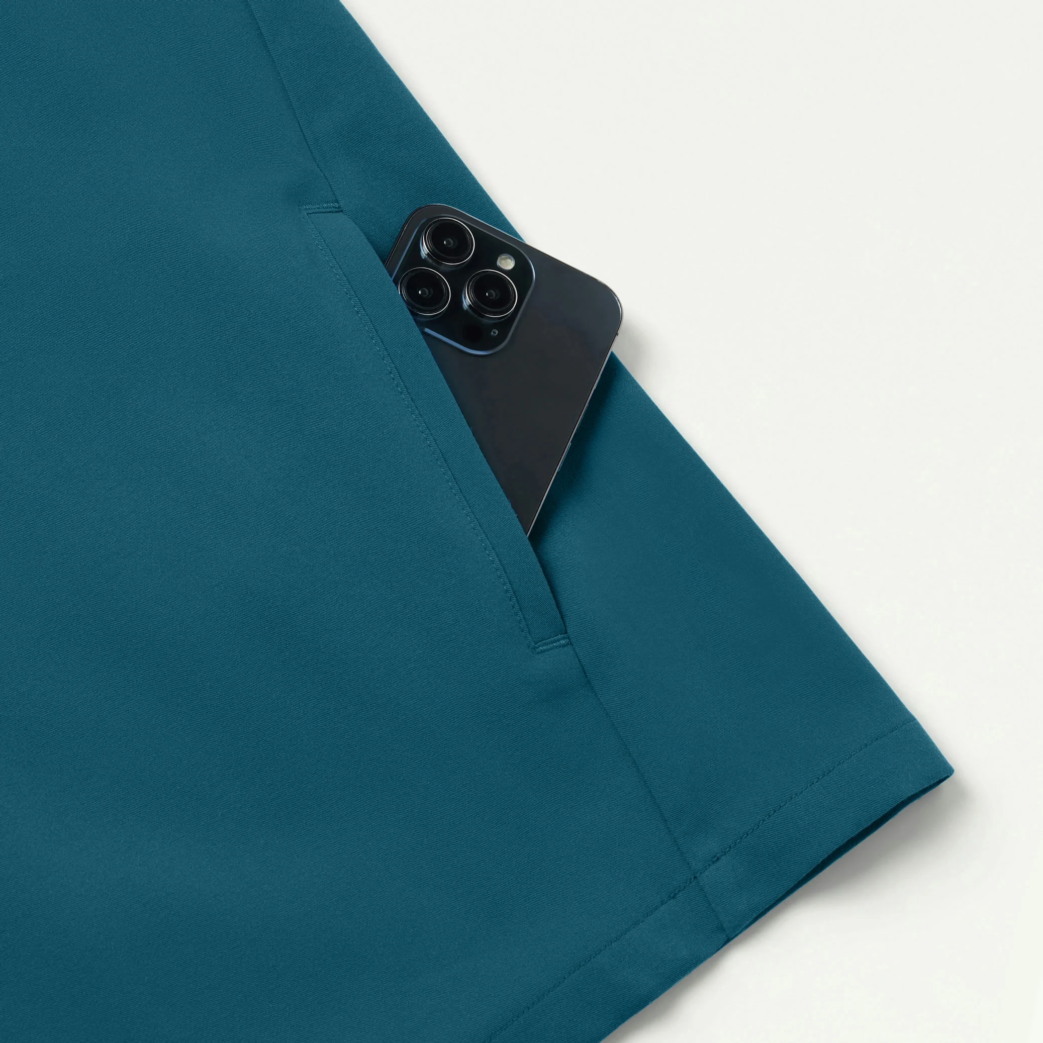 Platt 3-Pocket Scrub Top - Caribbean Blue - Image 6