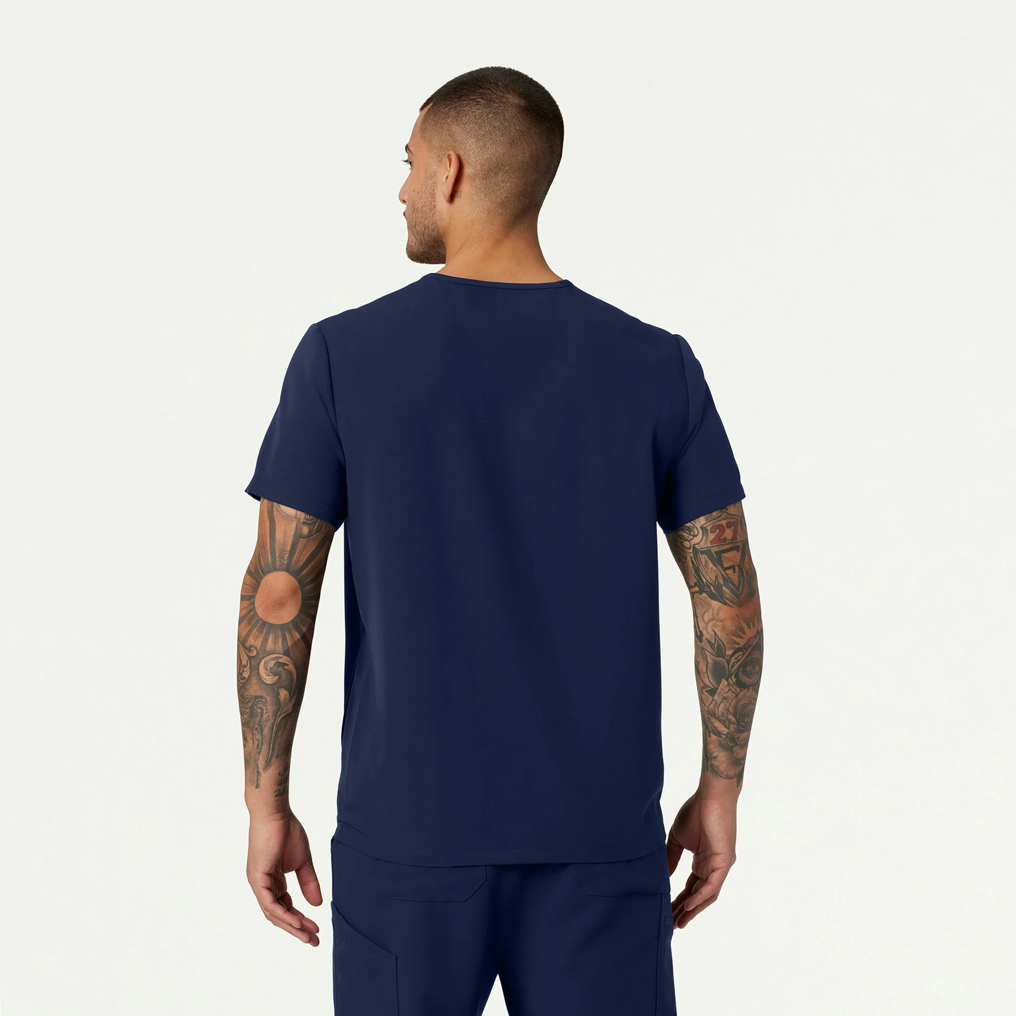 Platt 3-Pocket Scrub Top - Midnight Navy - Image 3