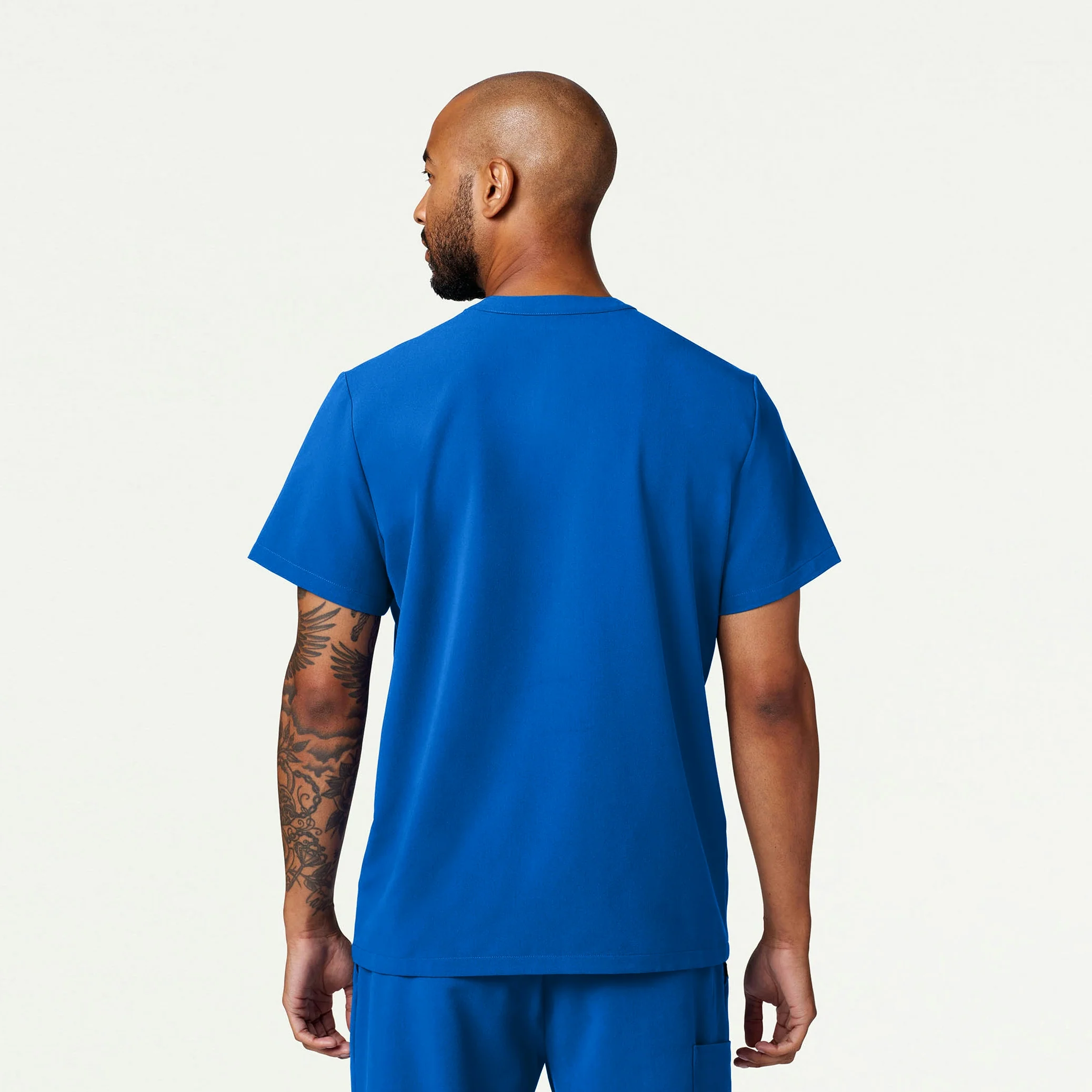 Reeve Henley Scrub Top - Royal Blue - Image 3