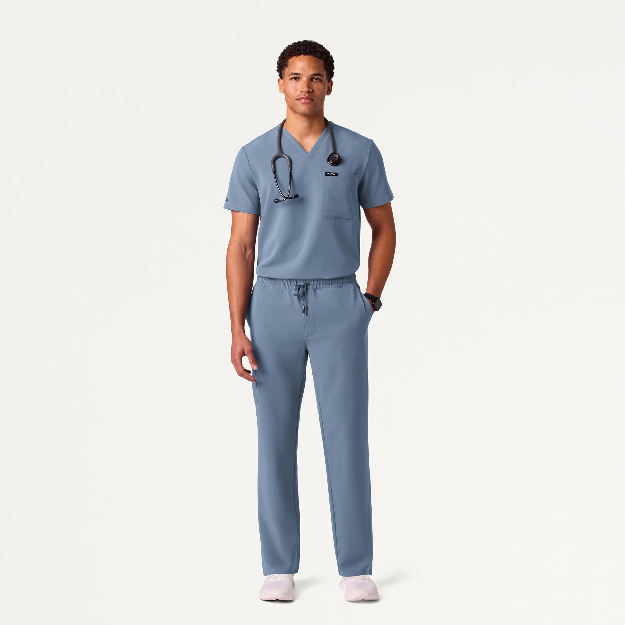 Rhodes Everyday Straight-Leg Scrub Pant - Storm Blue - Image 2