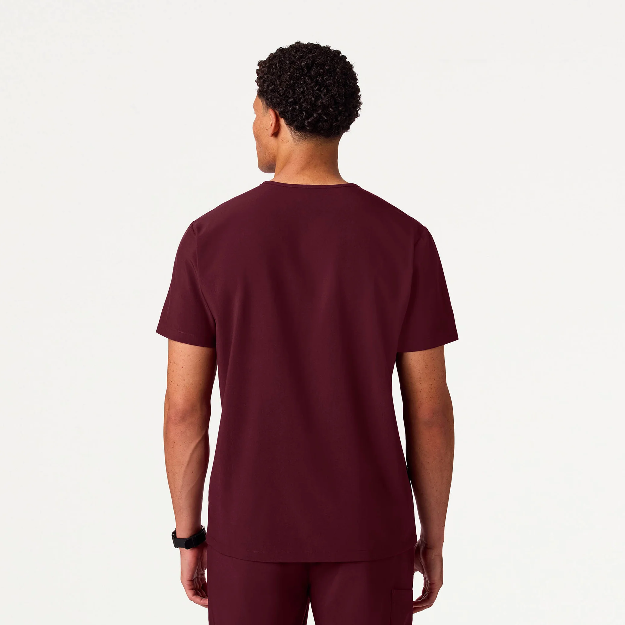 Rhys 1-Pocket Scrub Top - Burgundy - Image 4
