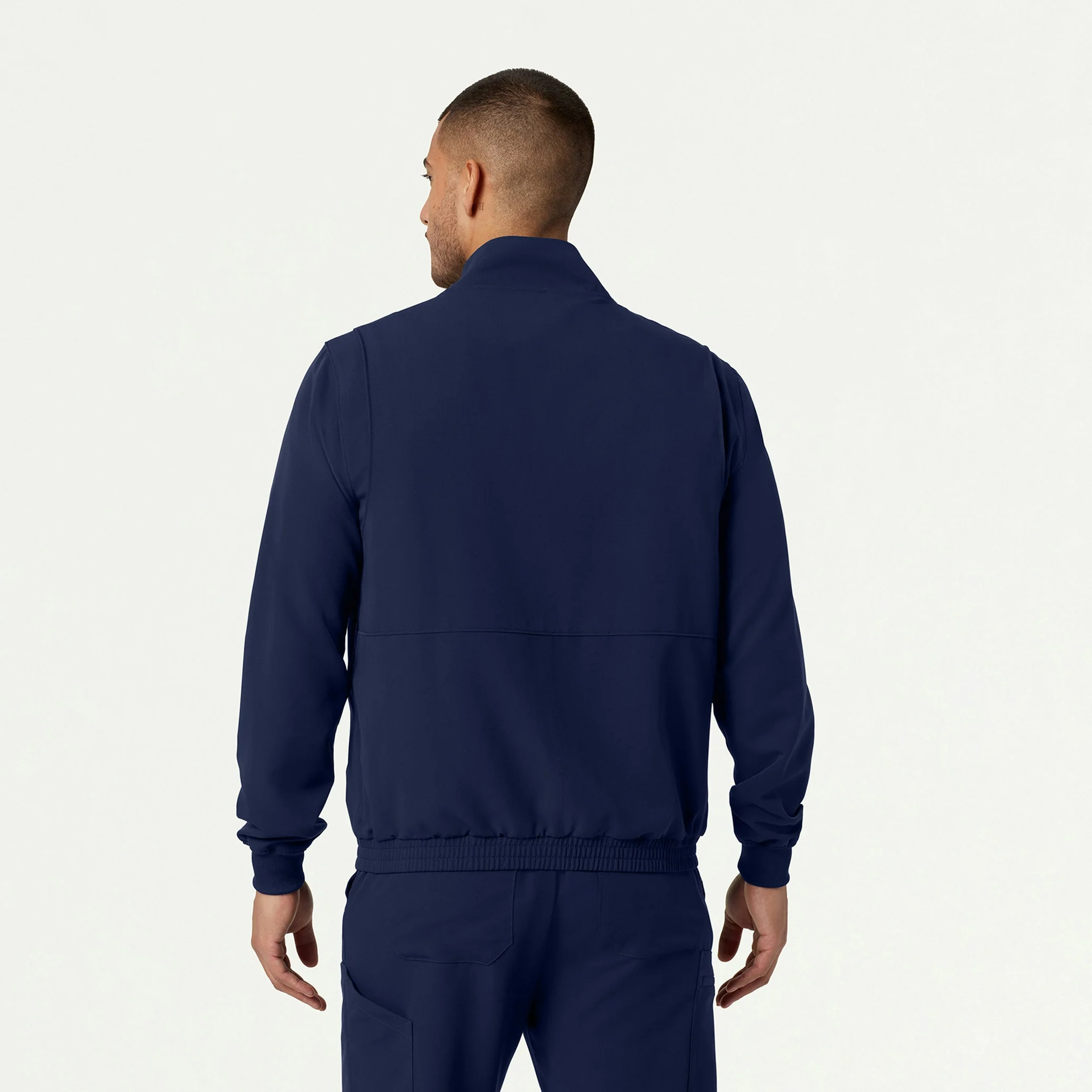Wolfe Everyday 6-Pocket Scrub Jacket - Midnight Navy - Image 4
