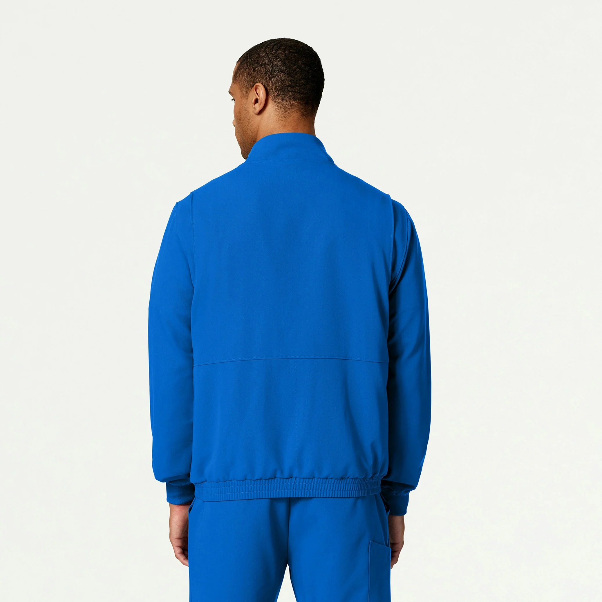 Wolfe Everyday 6-Pocket Scrub Jacket - Royal Blue - Image 3