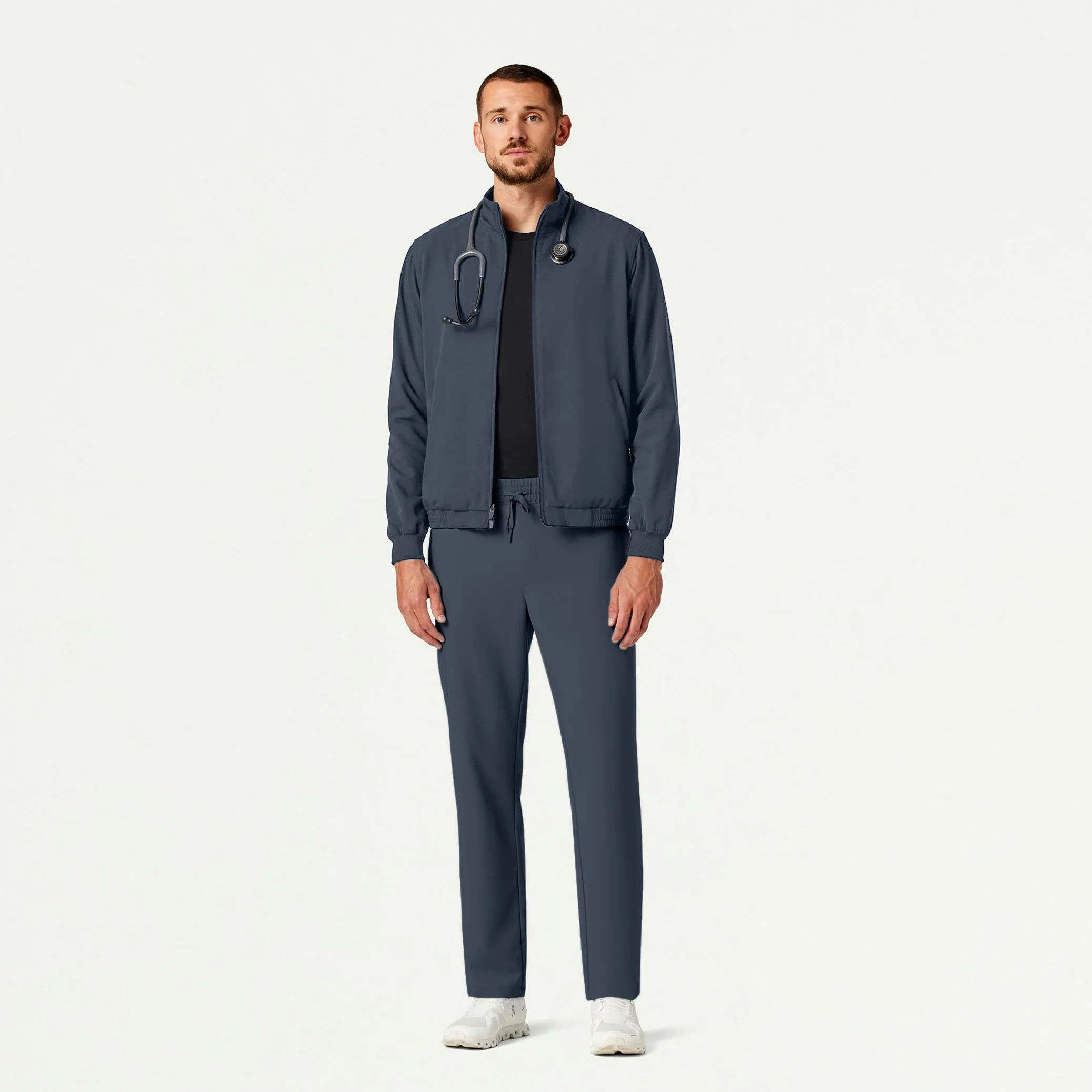 The Kohn Layered Scrub Set - Carbon Gray
