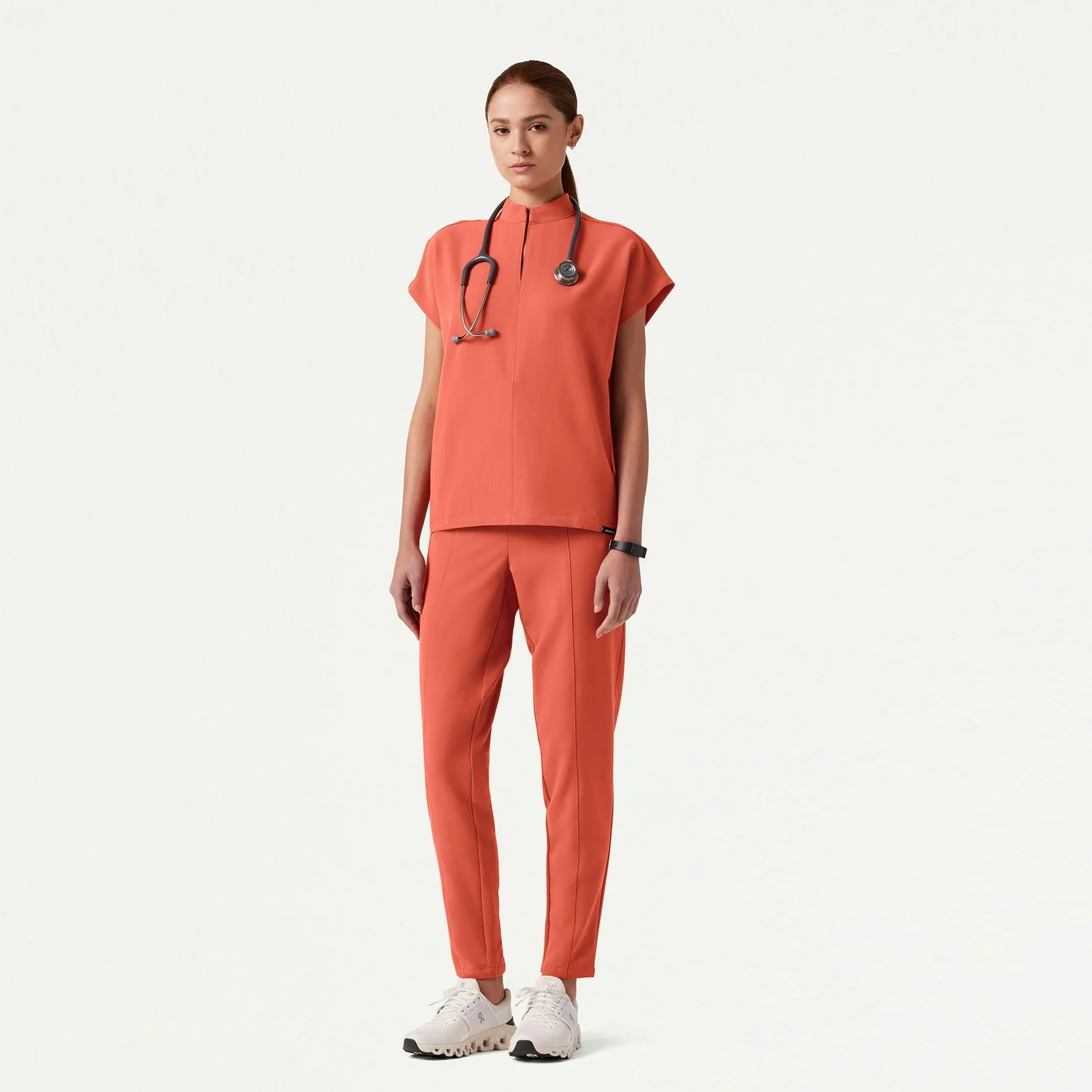 The Nelli Essential Scrub Set - Heather Gray