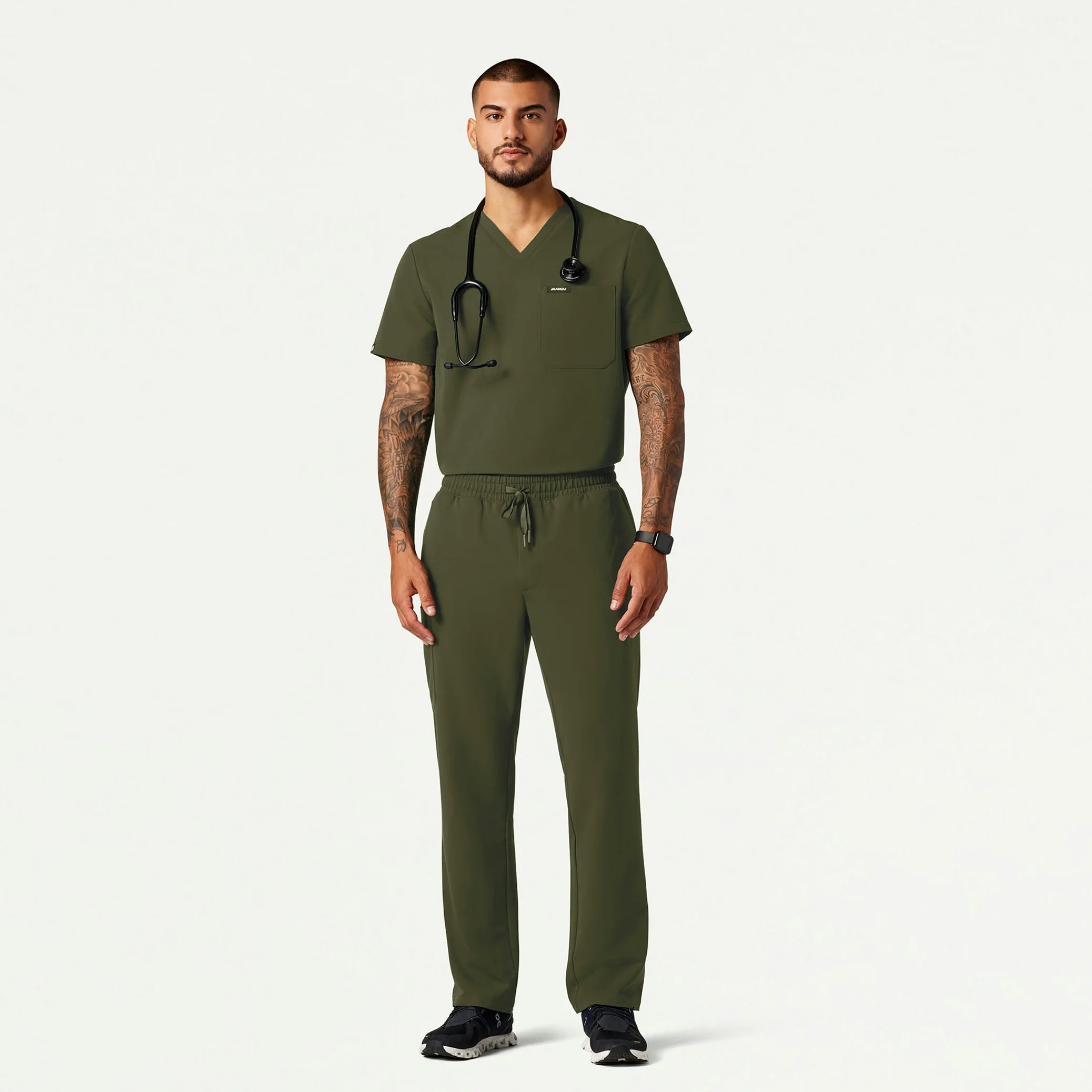 The Niels Essential Scrub Set - Olive