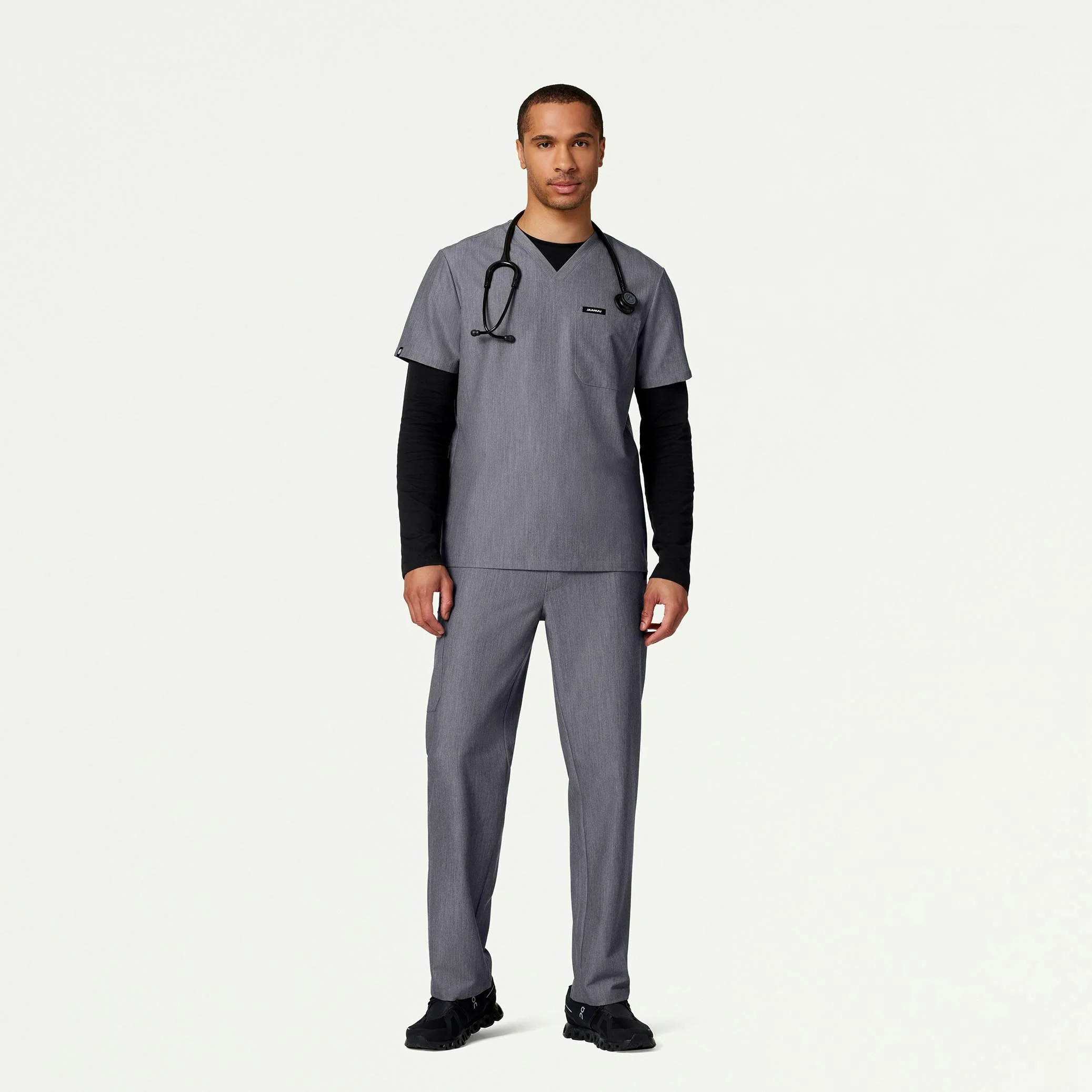 The Niels Underscrub Set - Heather Gray