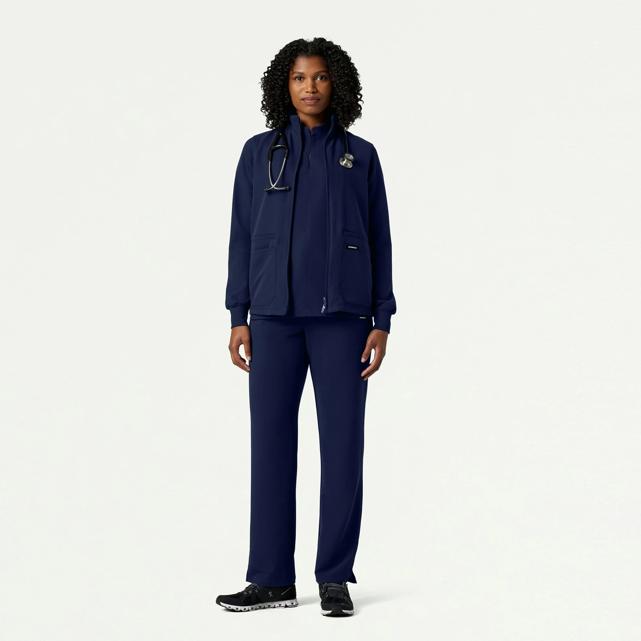 The Phoebe Jacket Scrub Set - Midnight Navy