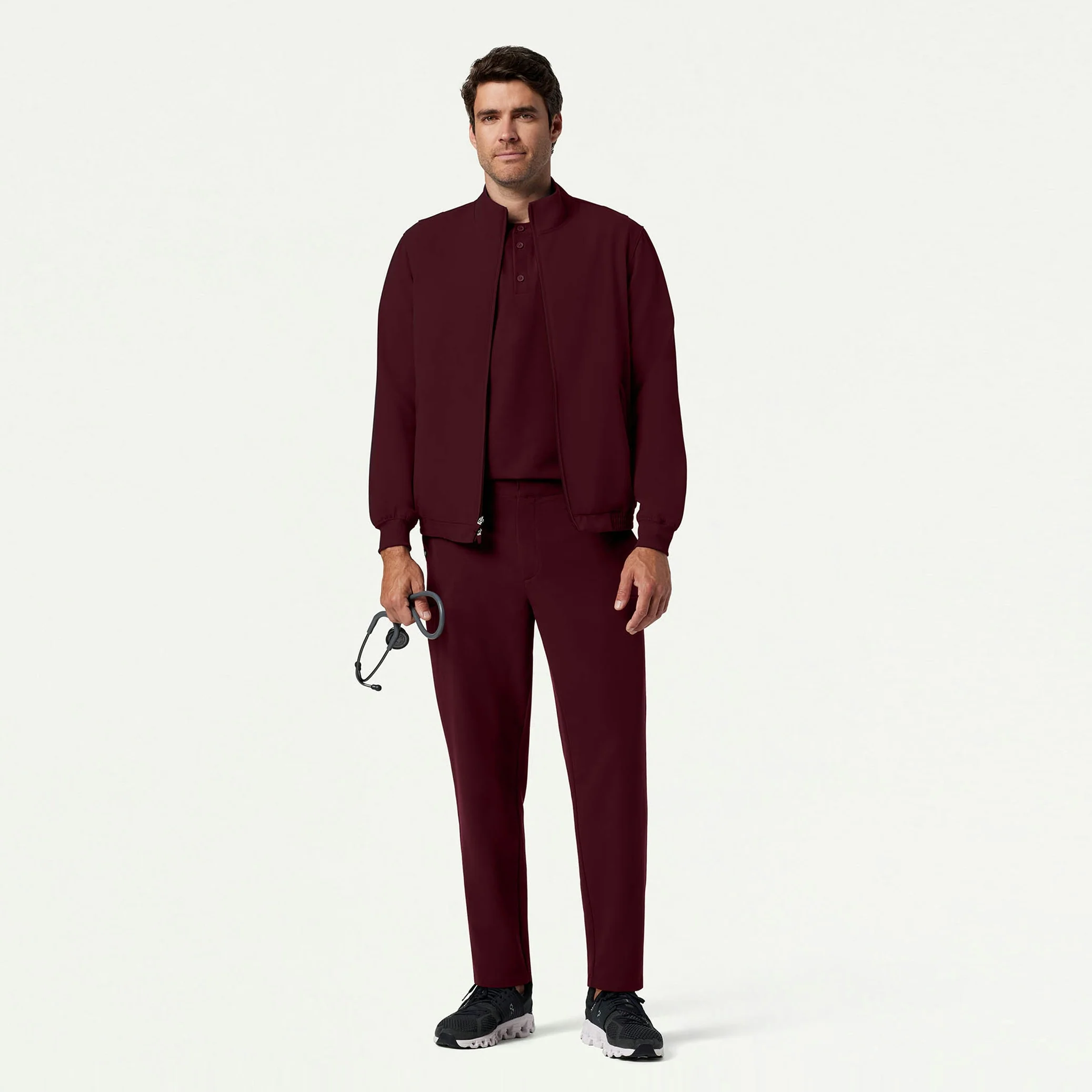 The Thom Jacket Scrub Set - Burgundy