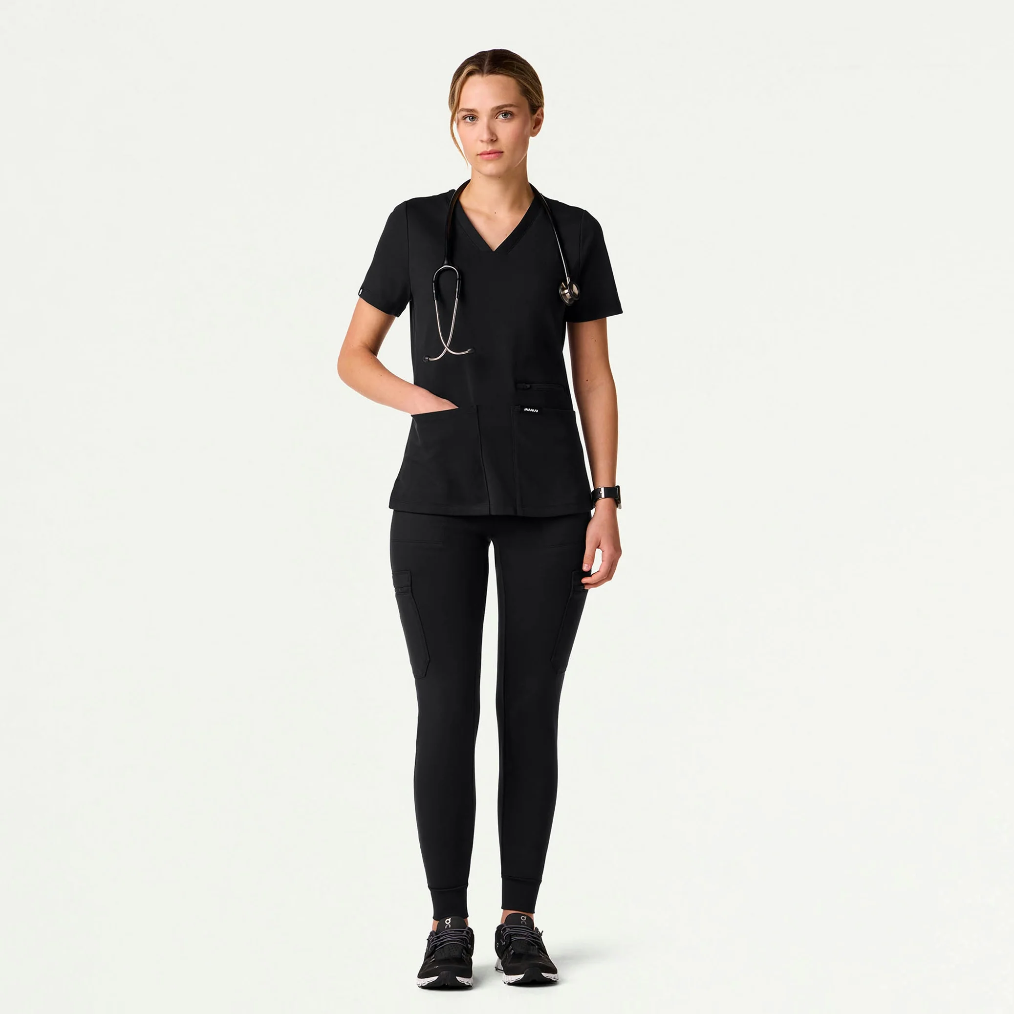 The 14-Pocket UltraSOFT™ Scrub Set - Black