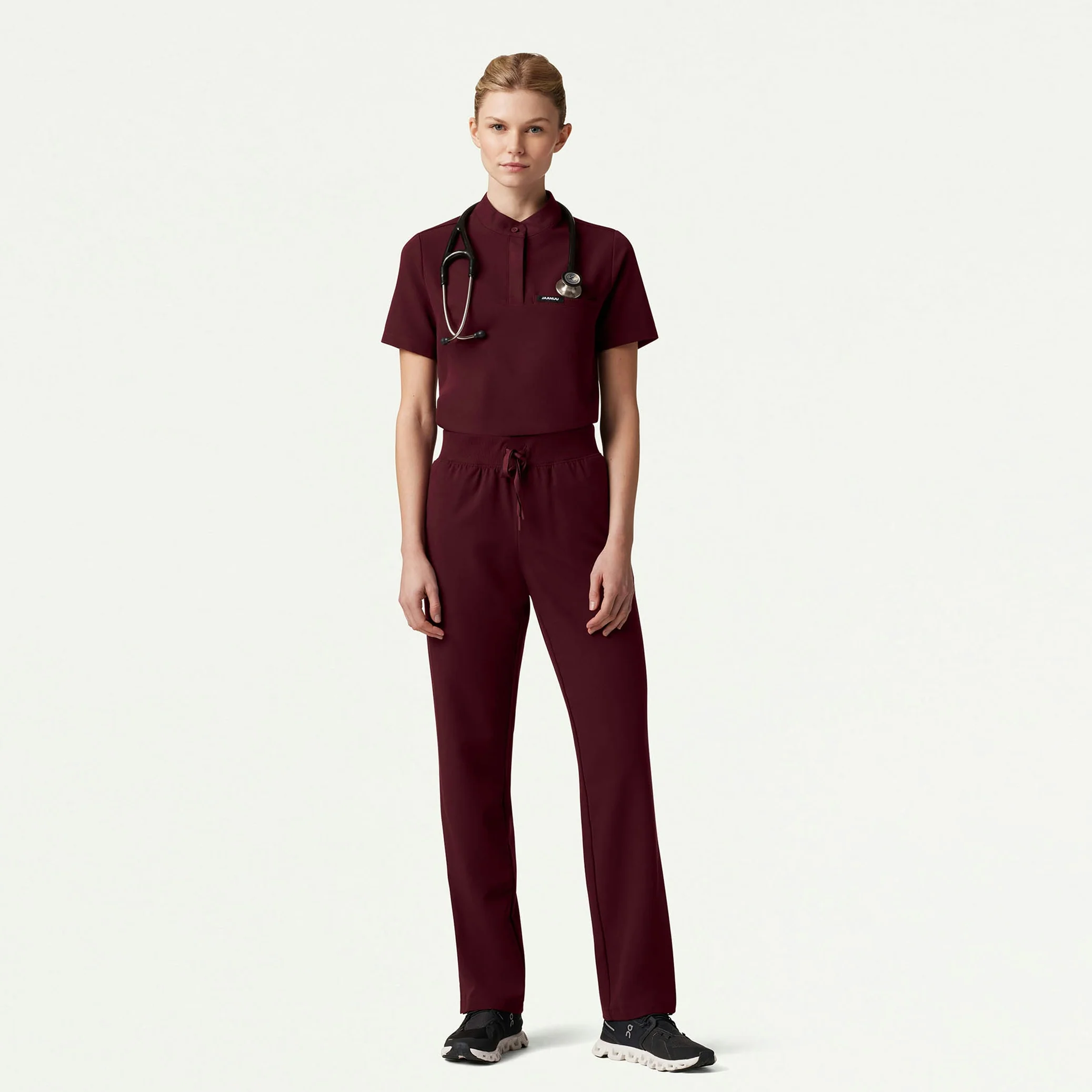 The Modern Scrub Set - Burgundy