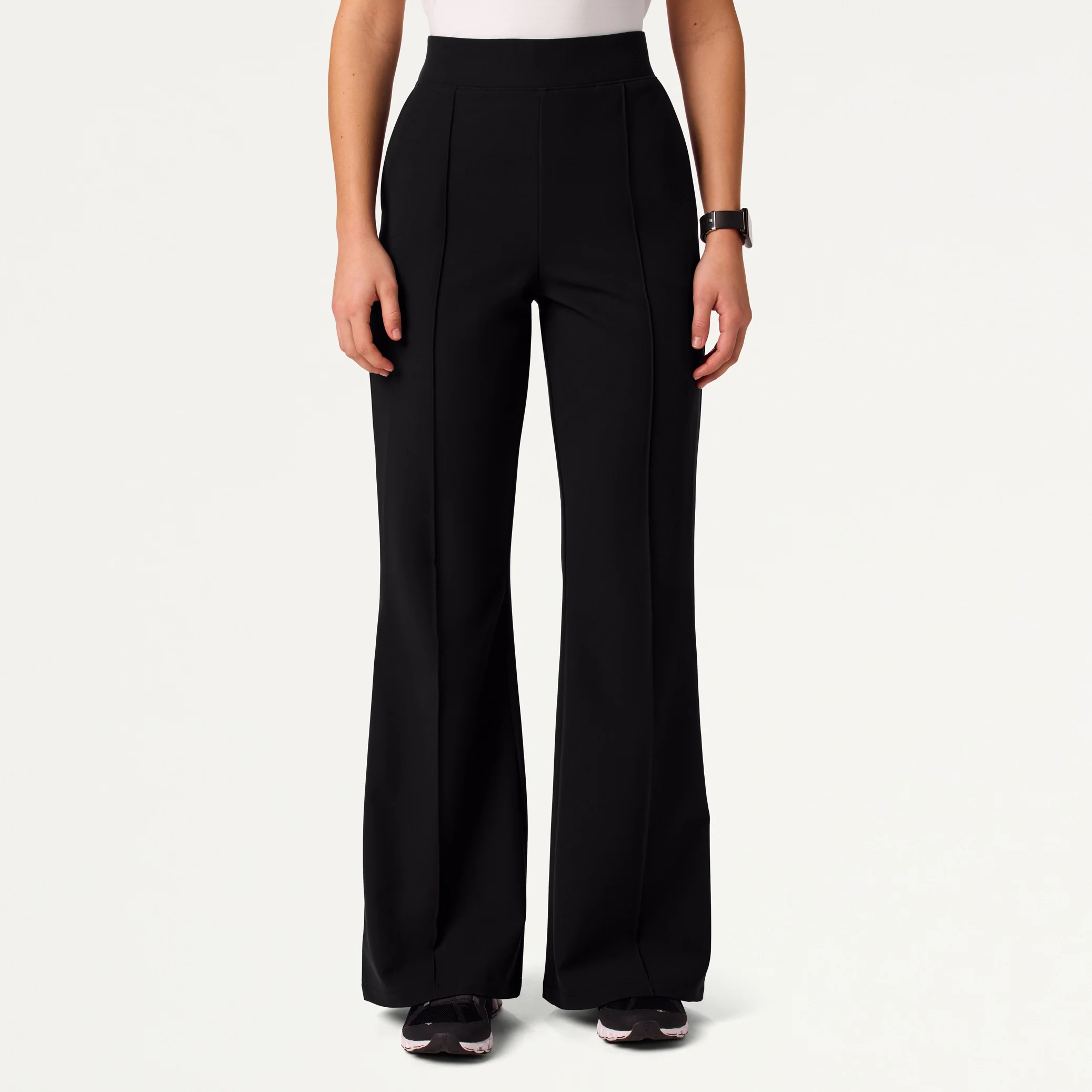 The Tailored Flare Scrub Set - Black - Image 4