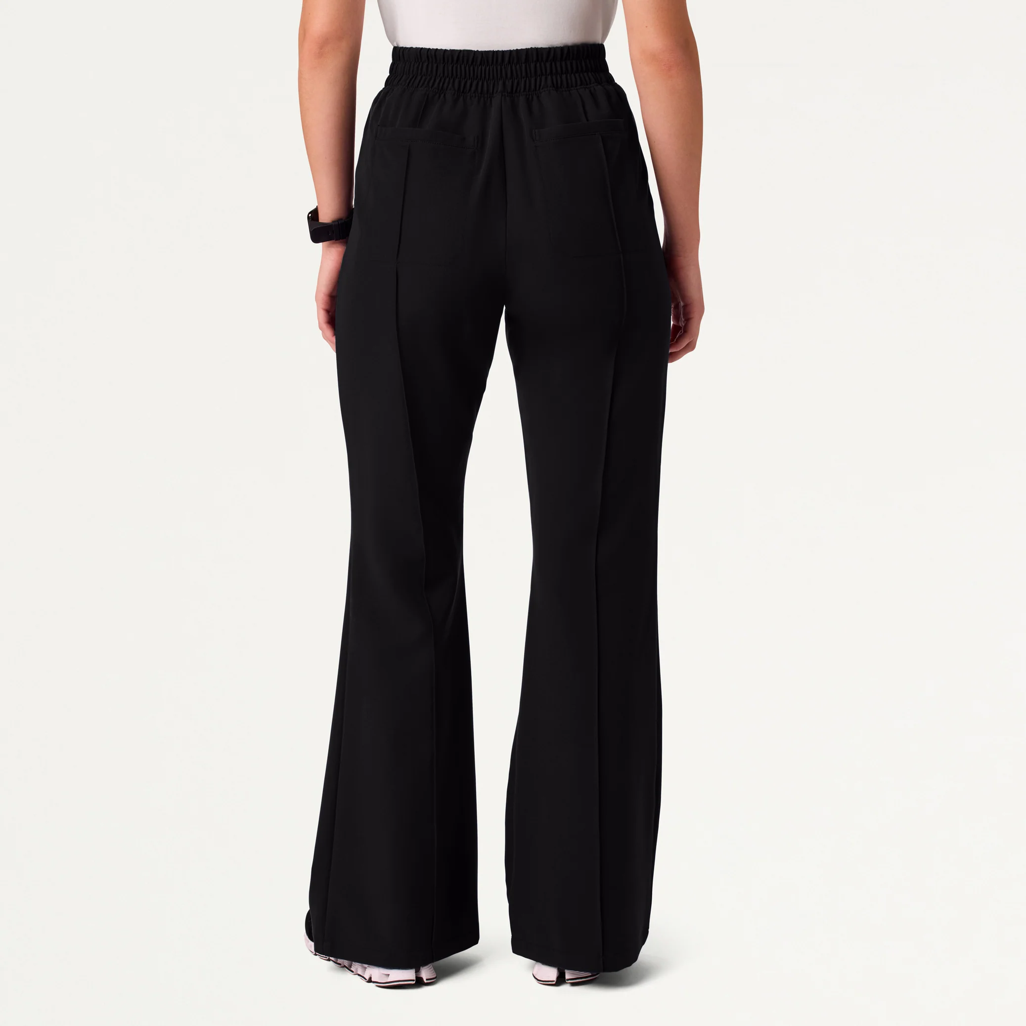 The Tailored Flare Scrub Set - Black - Image 5