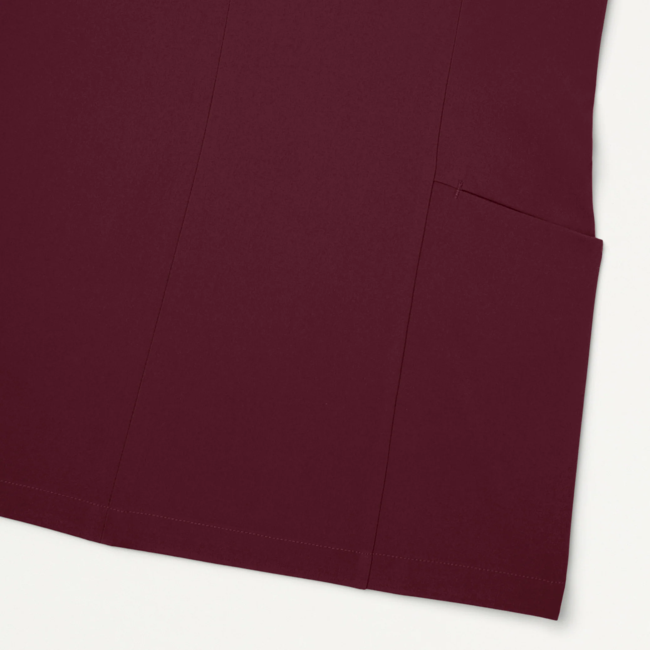 Alex Mock-Neck Scrub Top - Burgundy - Image 6