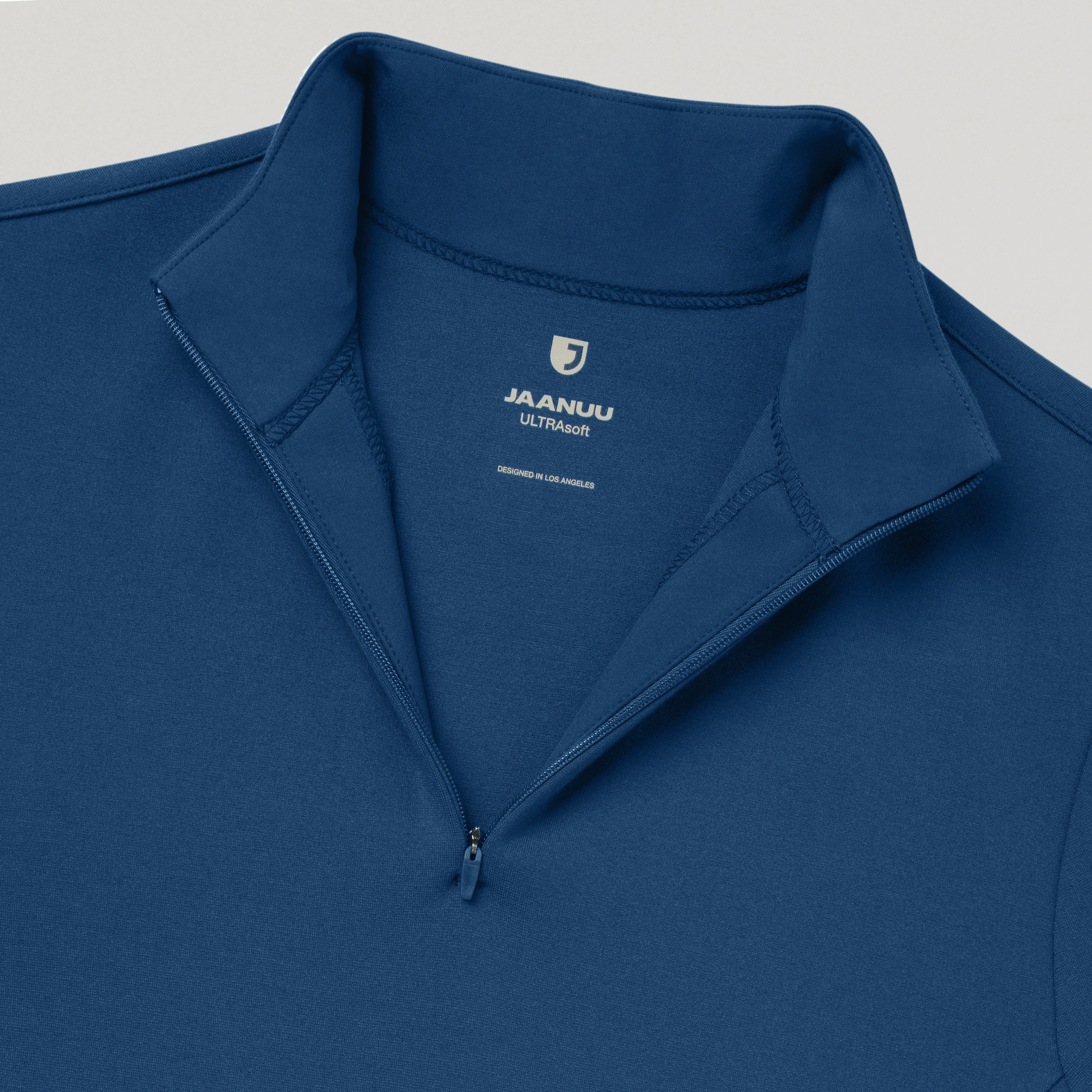 Astra Slim Half-Zip UltraSOFT™ Scrub Top - Ocean - Image 5