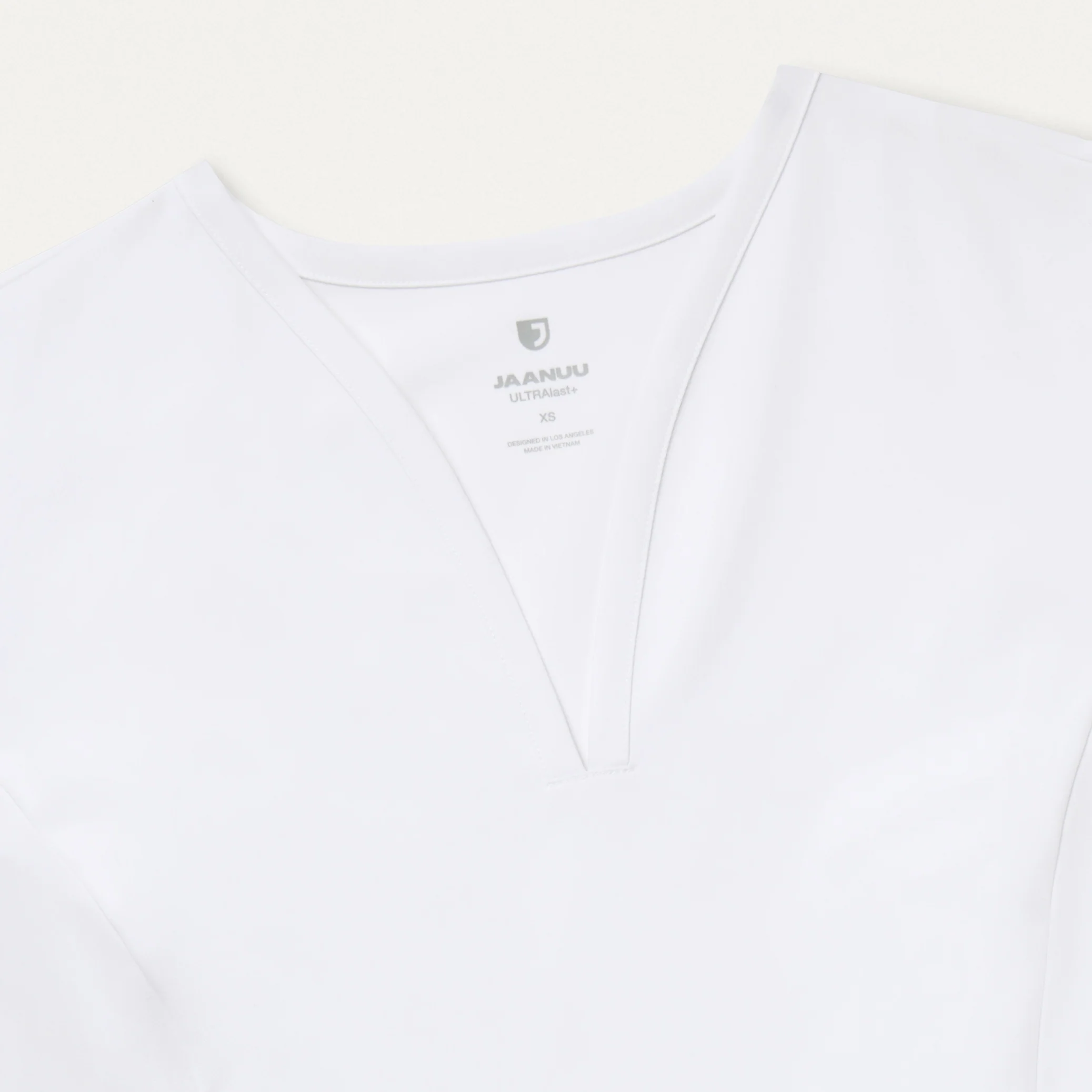 Calix Fit & Flare Scrub Top - White - Image 5