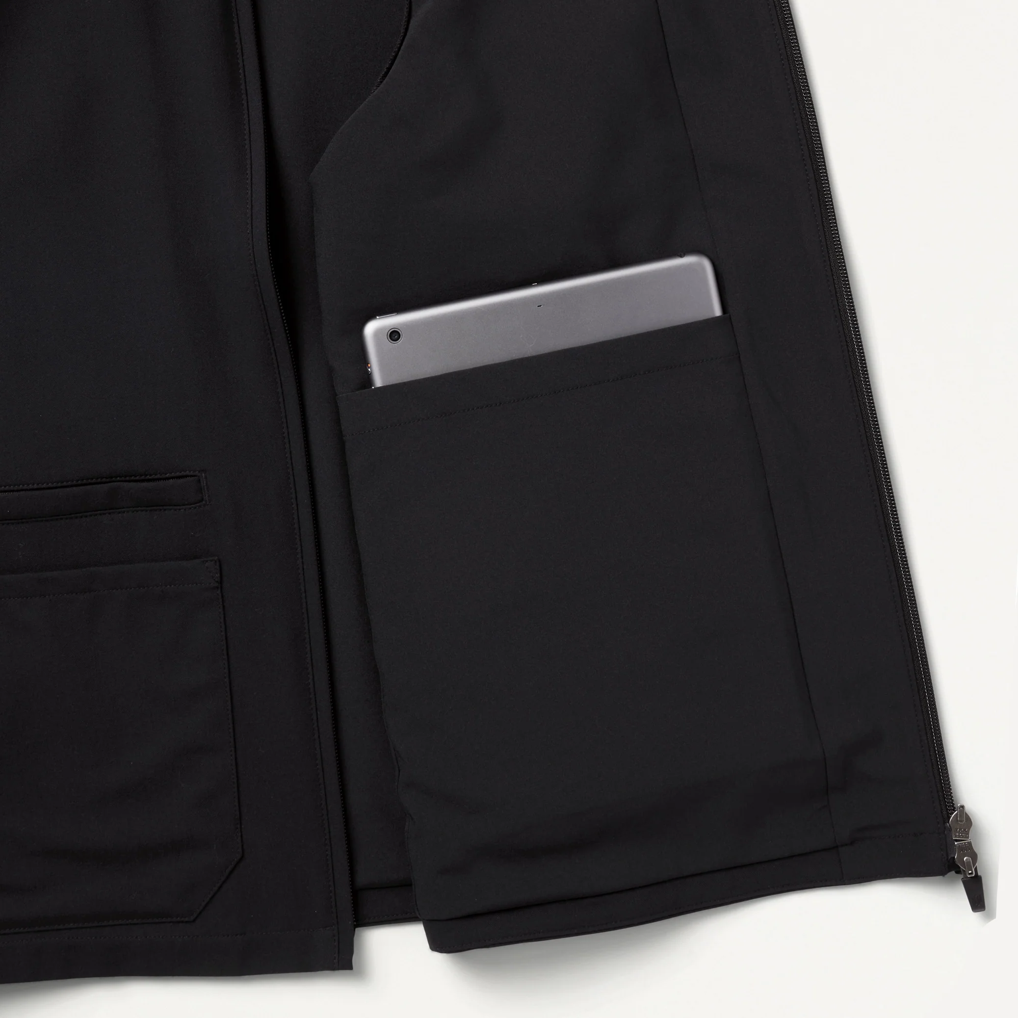 Ceri Essential 6-Pocket Scrub Jacket - Black - Image 9
