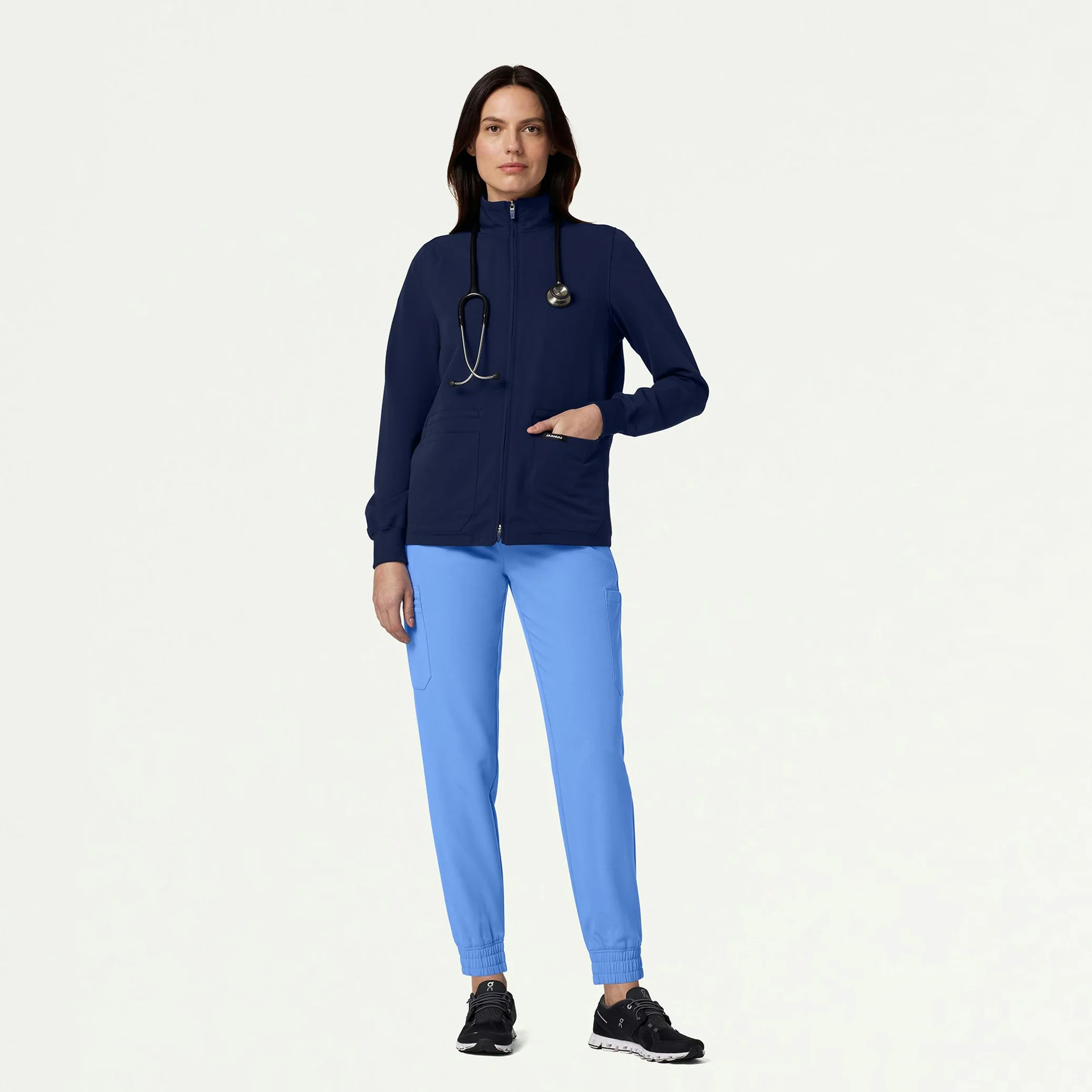 Ceri Essential 6-Pocket Scrub Jacket - Midnight Navy - Image 3