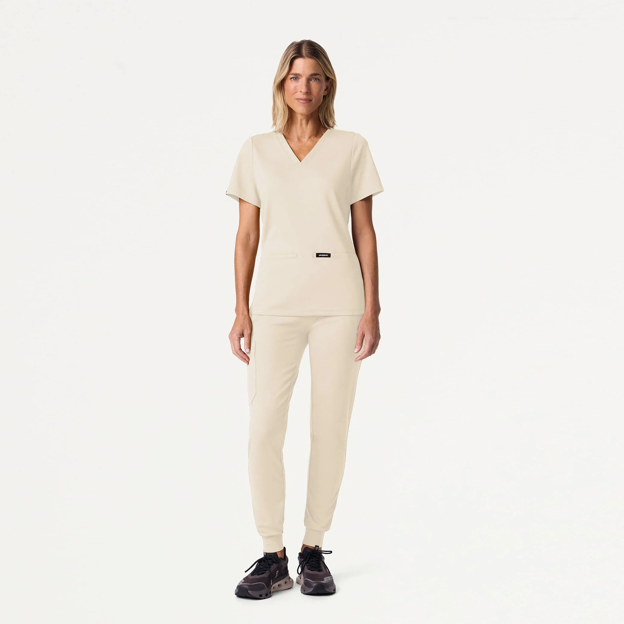 Cesi Slim Scrub Top - Birch - Image 2