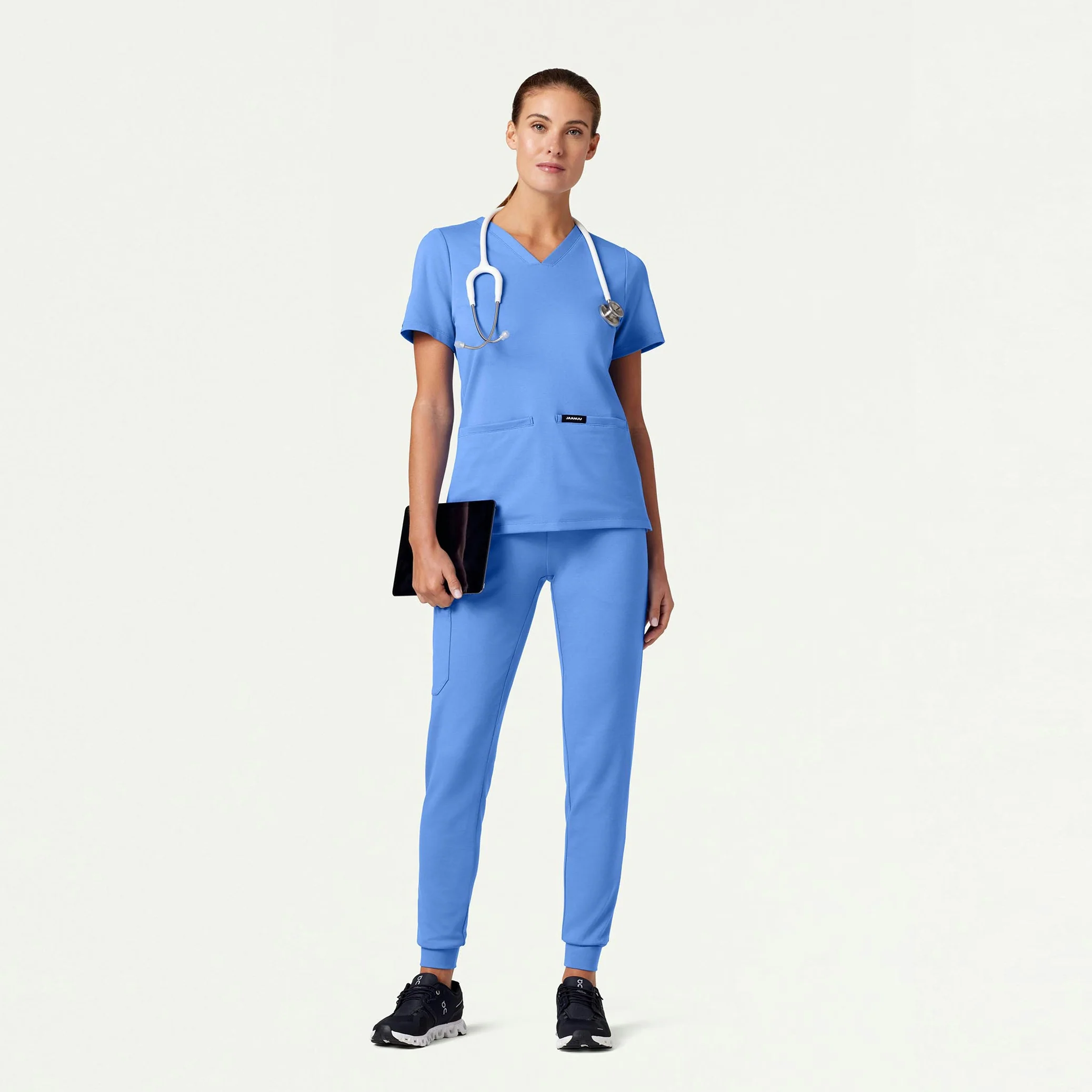 Cesi Slim Scrub Top - Ceil Blue - Image 2