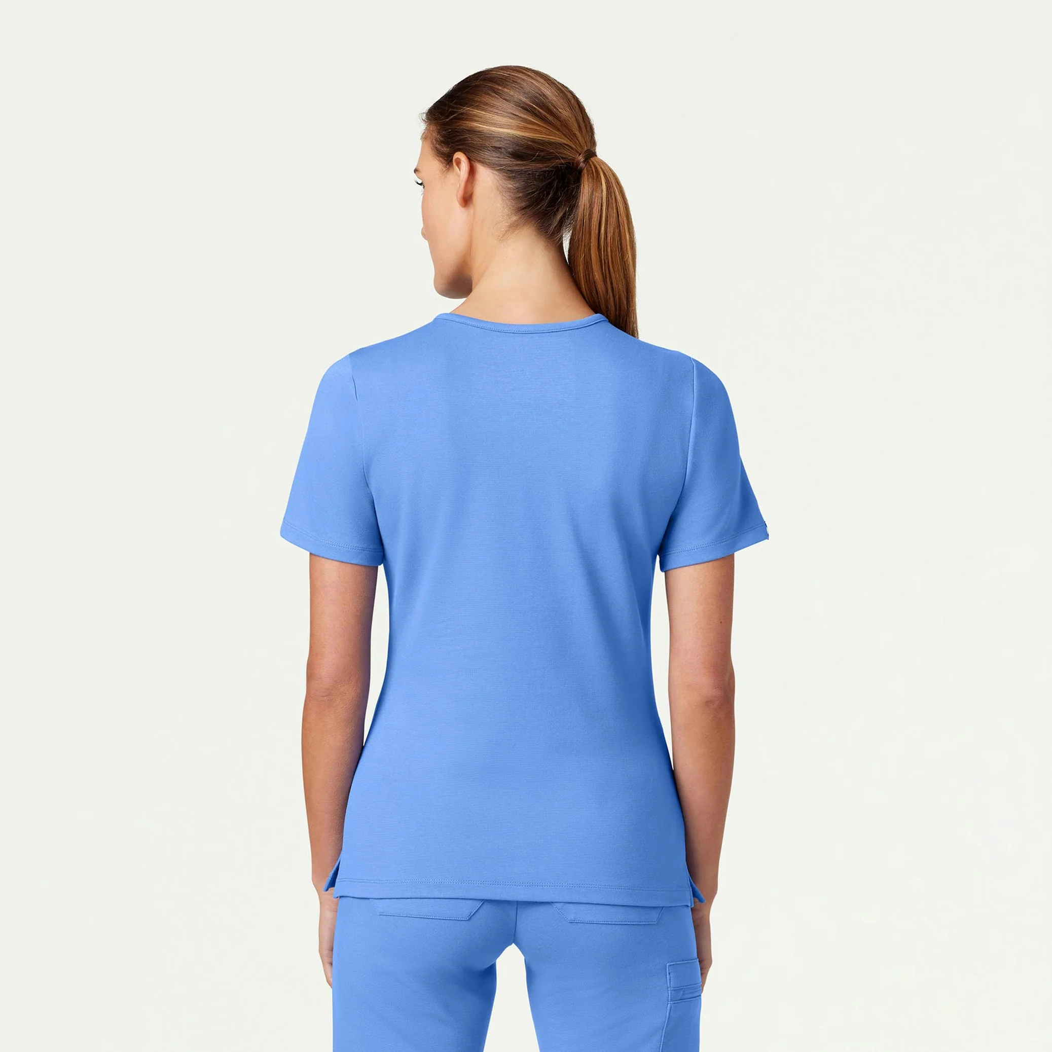 Cesi Slim Scrub Top - Ceil Blue - Image 3
