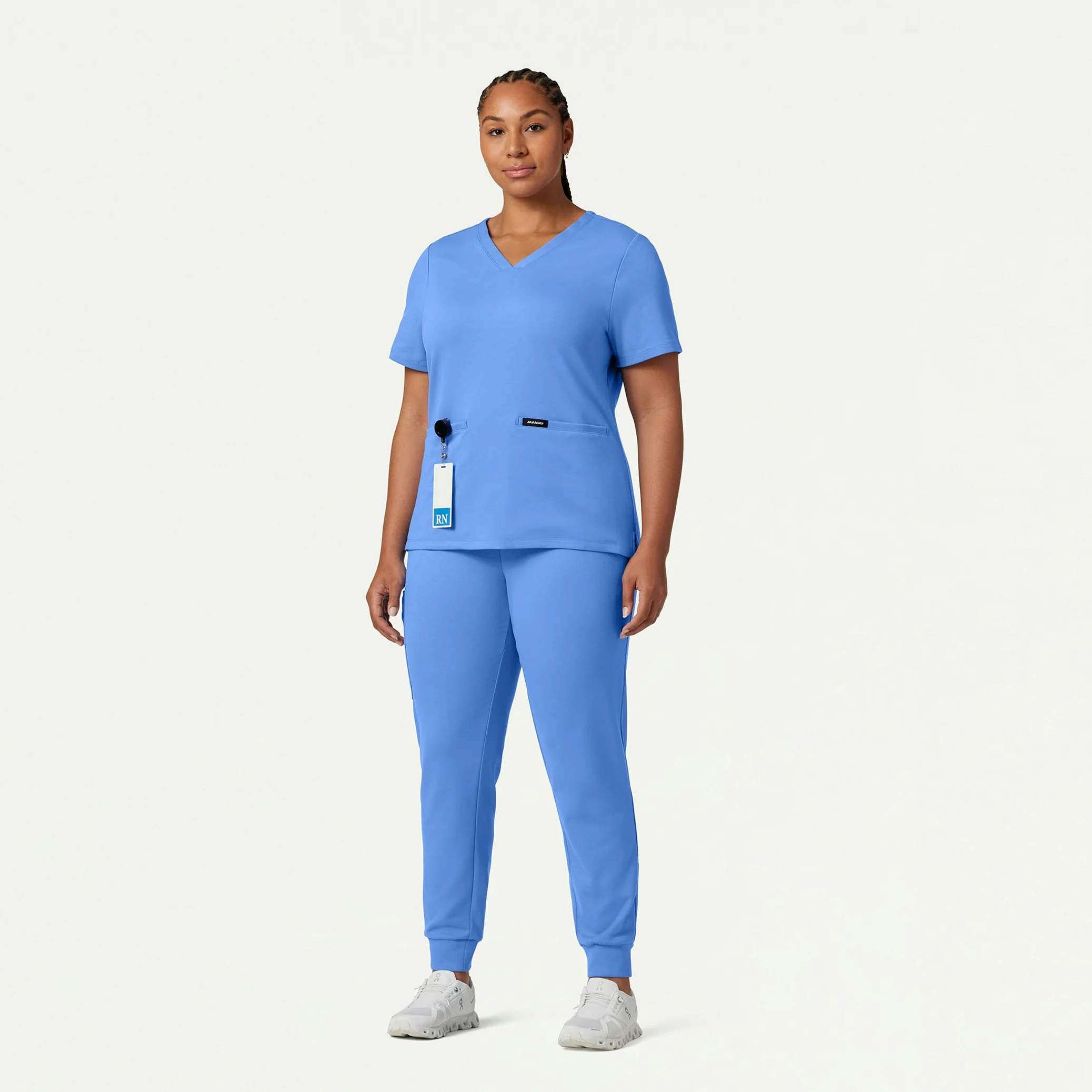 Cesi Slim Scrub Top - Ceil Blue - Image 7
