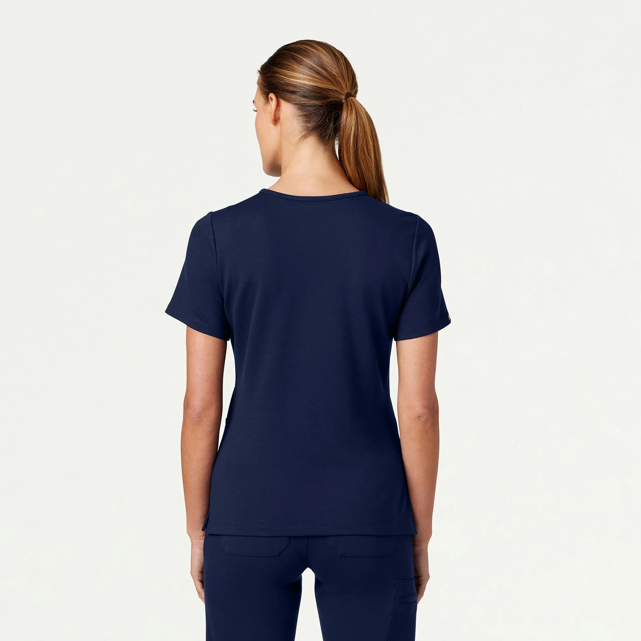 Cesi Slim Scrub Top - Midnight Navy - Image 3