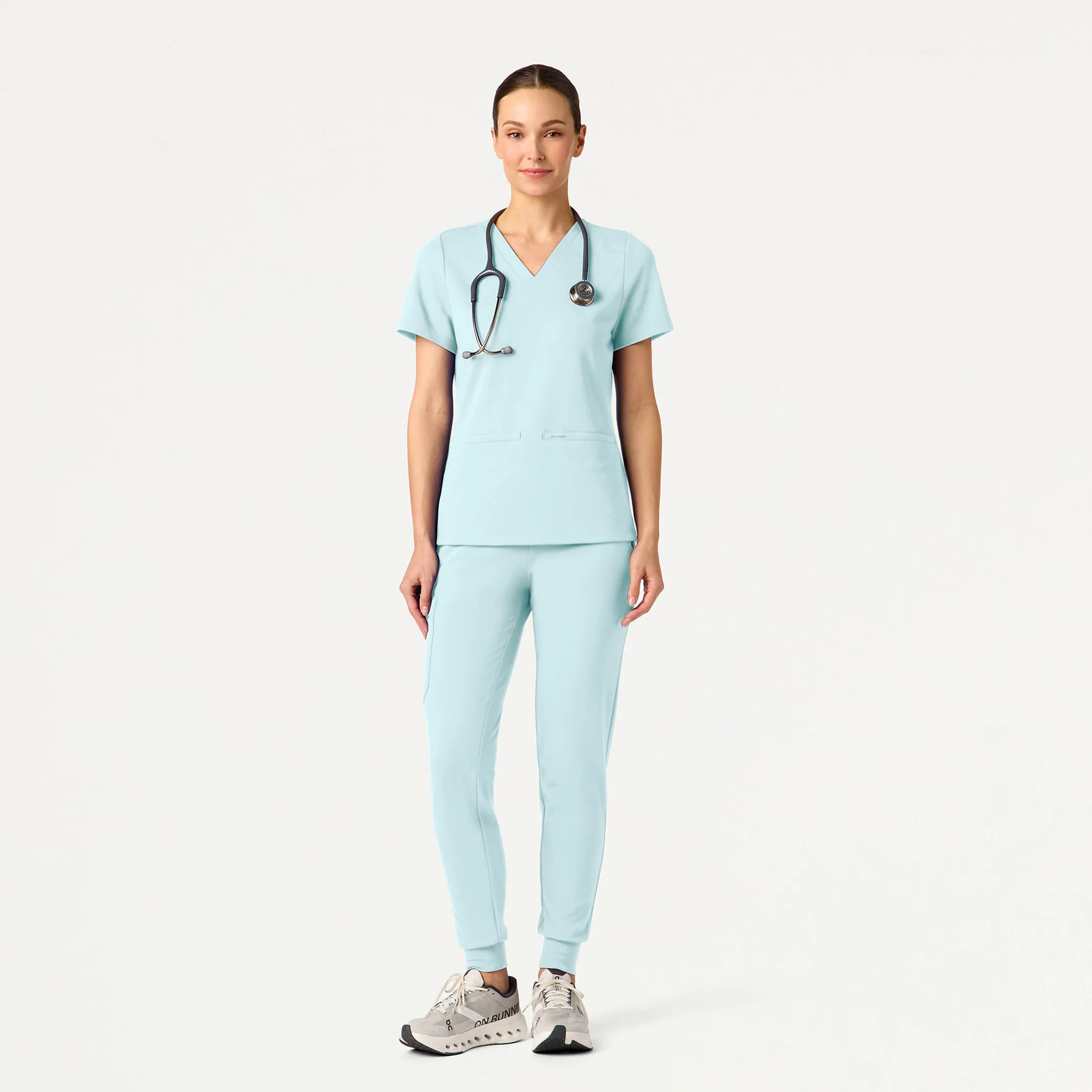 Cesi Slim Scrub Top - Sky Blue - Image 3
