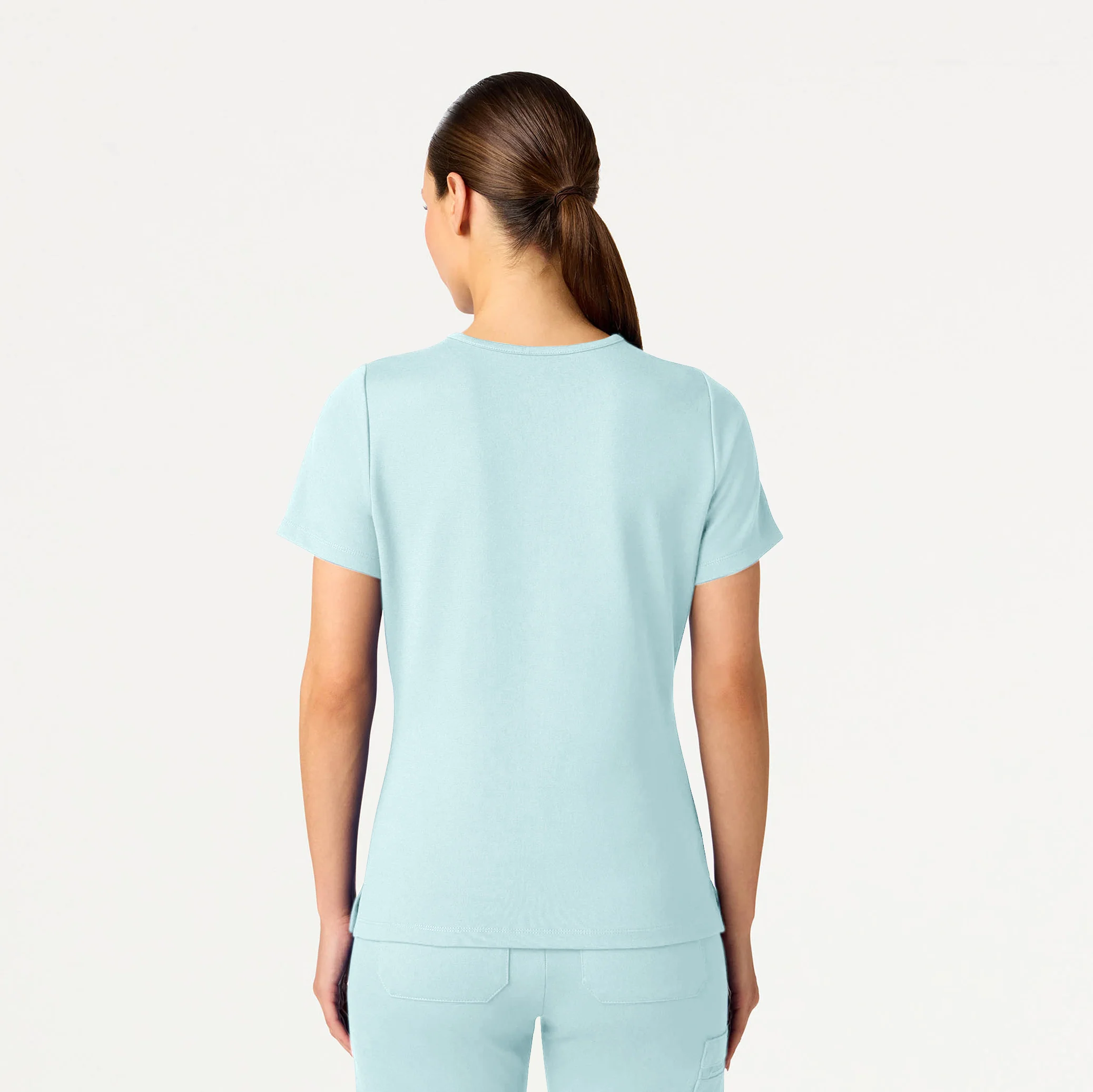 Cesi Slim Scrub Top - Sky Blue - Image 4