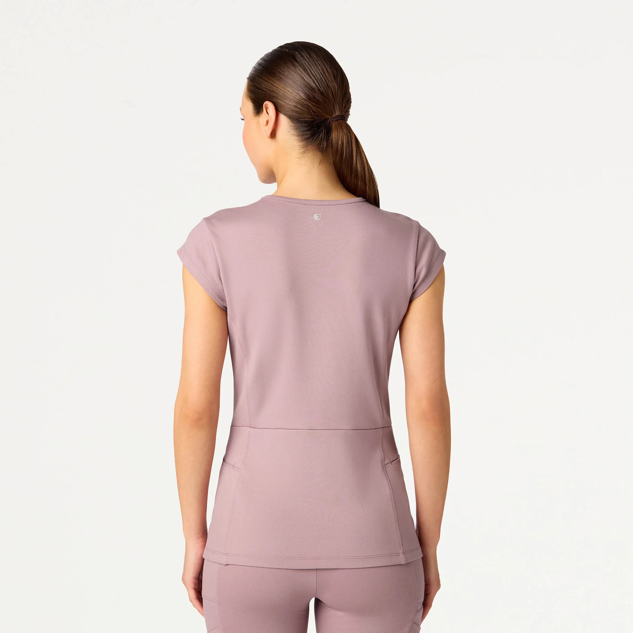 Isla Mock-Wrap Scrub Top - Blossom - Image 3