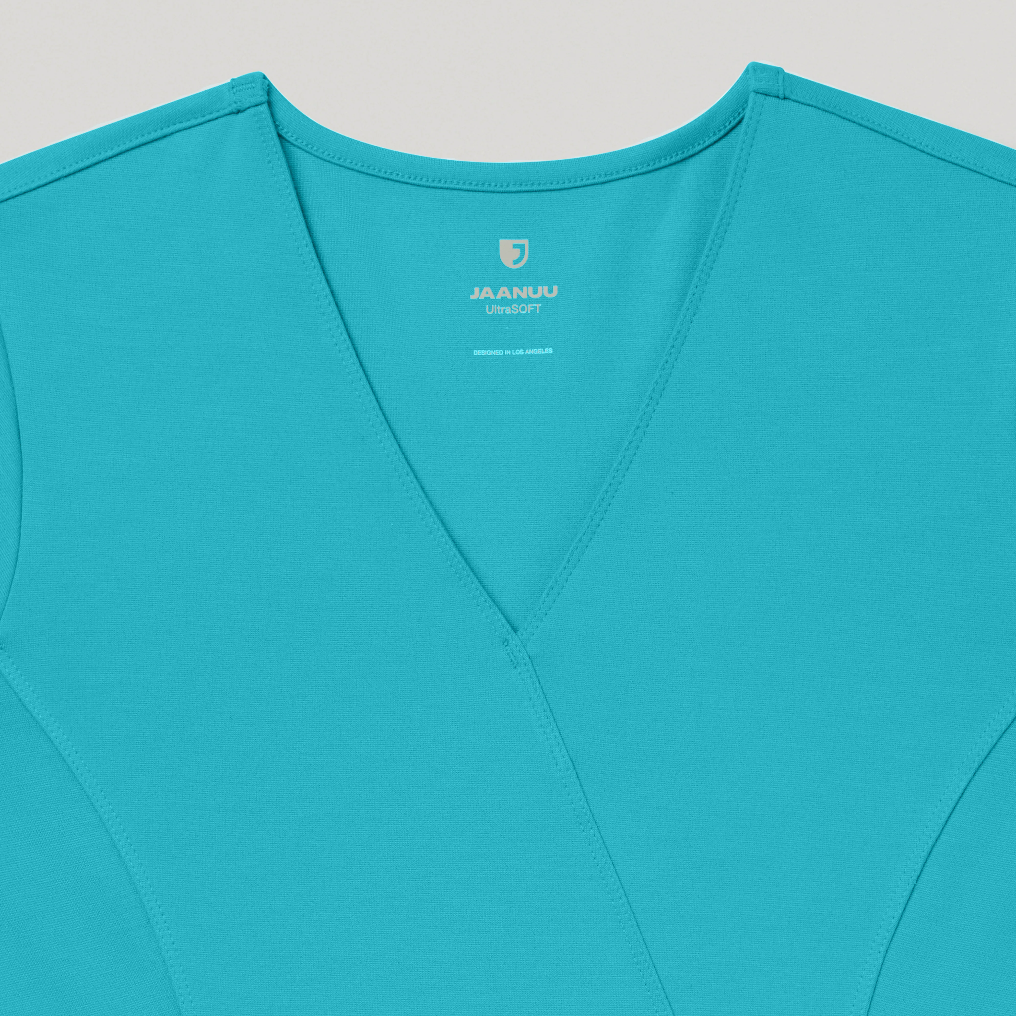 Isla Mock-Wrap Scrub Top - Marina - Image 4