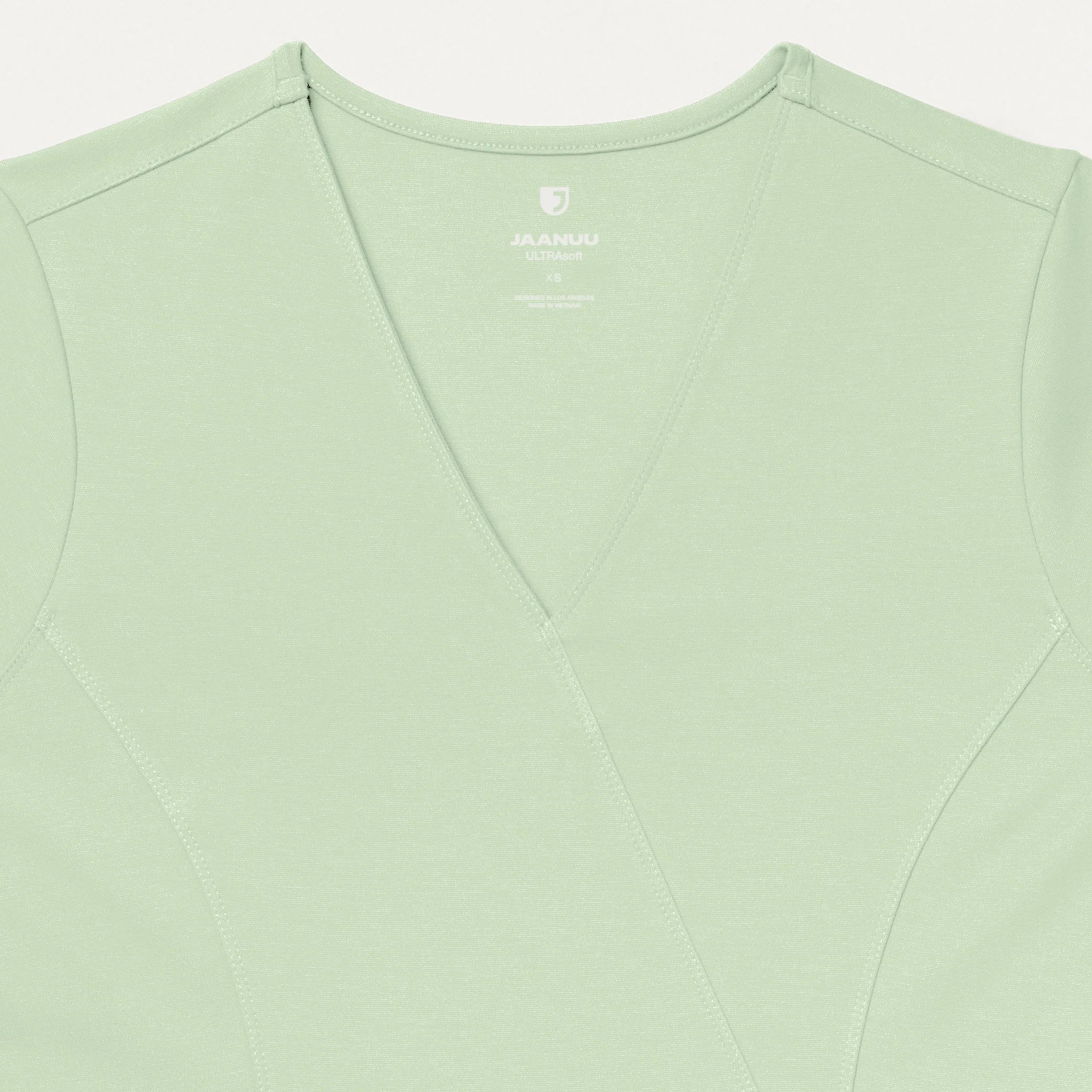 Isla Mock-Wrap Scrub Top - Mint - Image 4