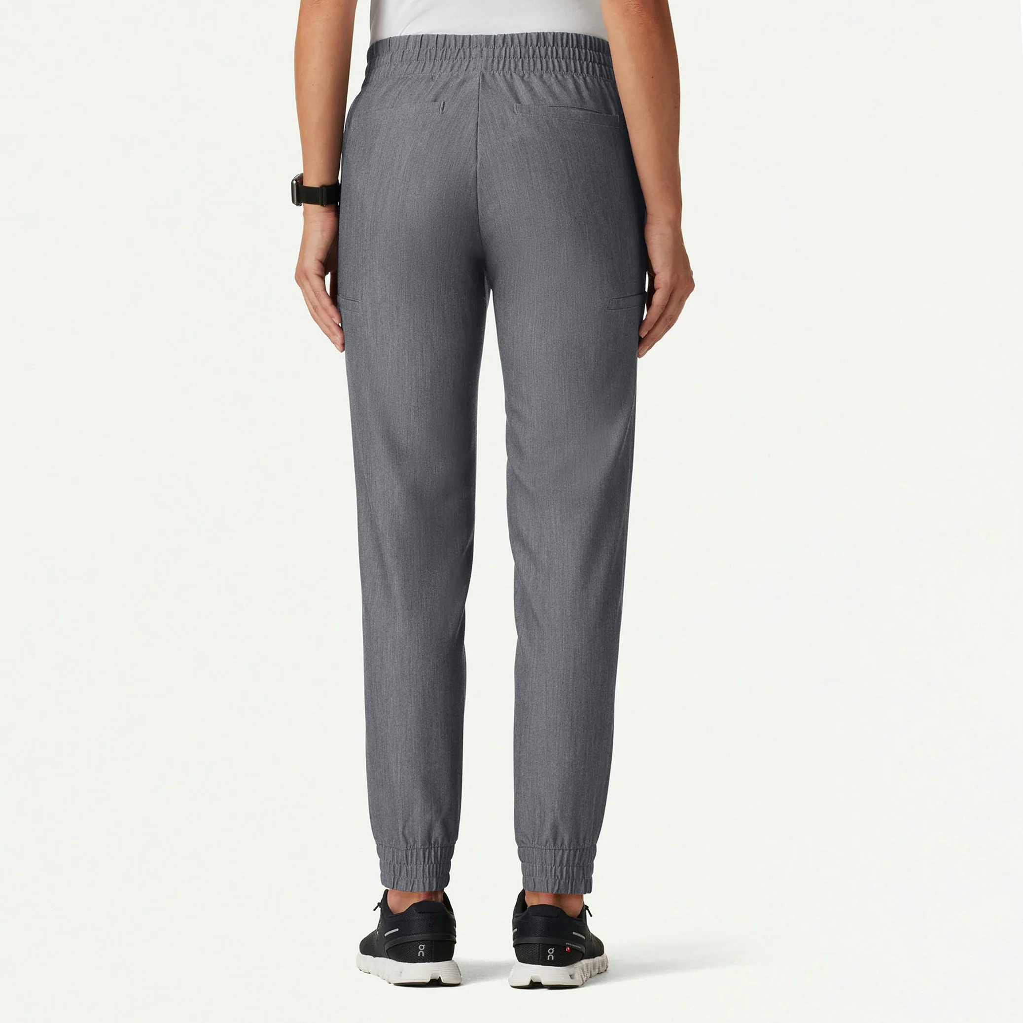 Jace Skinny 7-Pocket Scrub Jogger - Heather Gray - Image 3