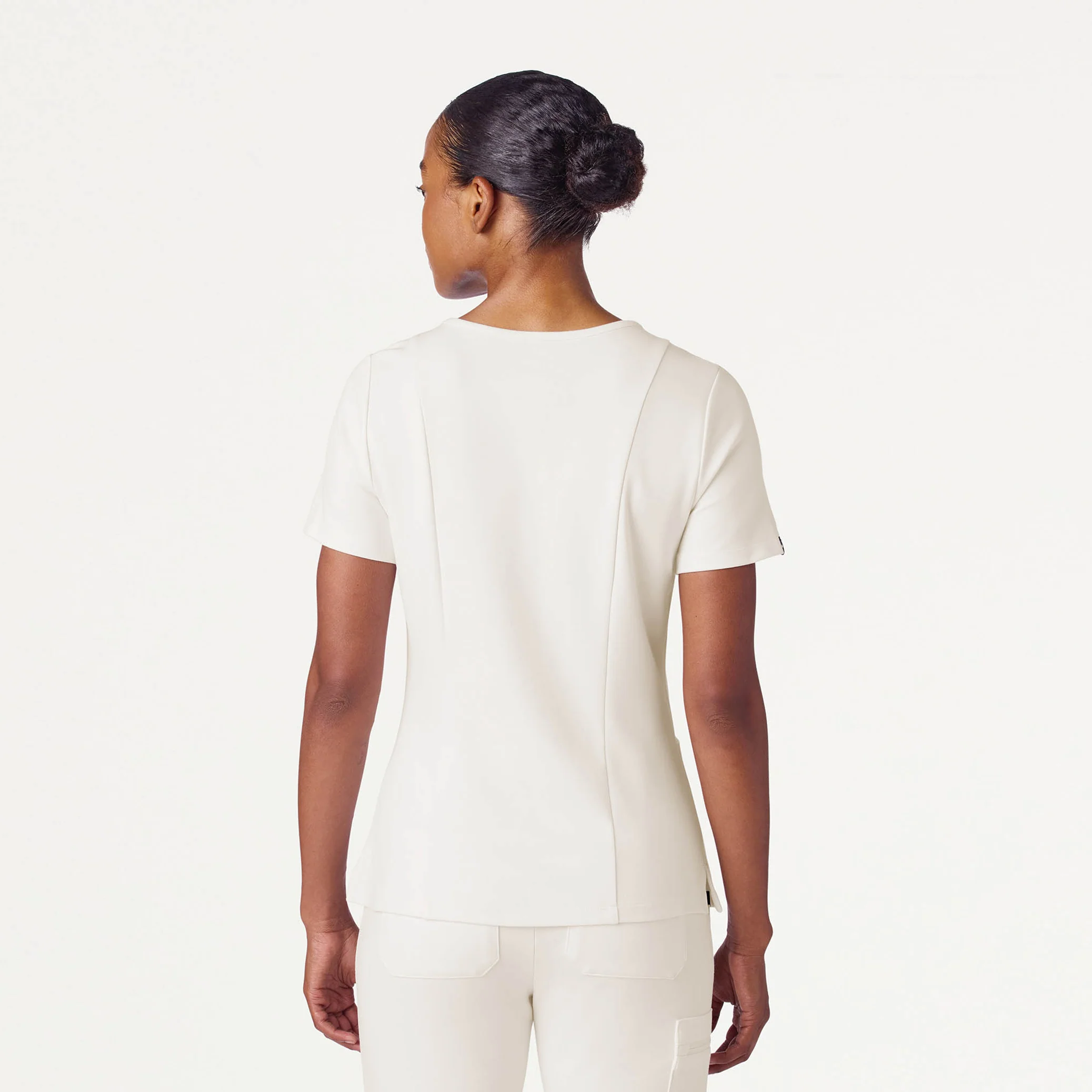 Kass Slim 4-Pocket Scrub Top - Frost - Image 3