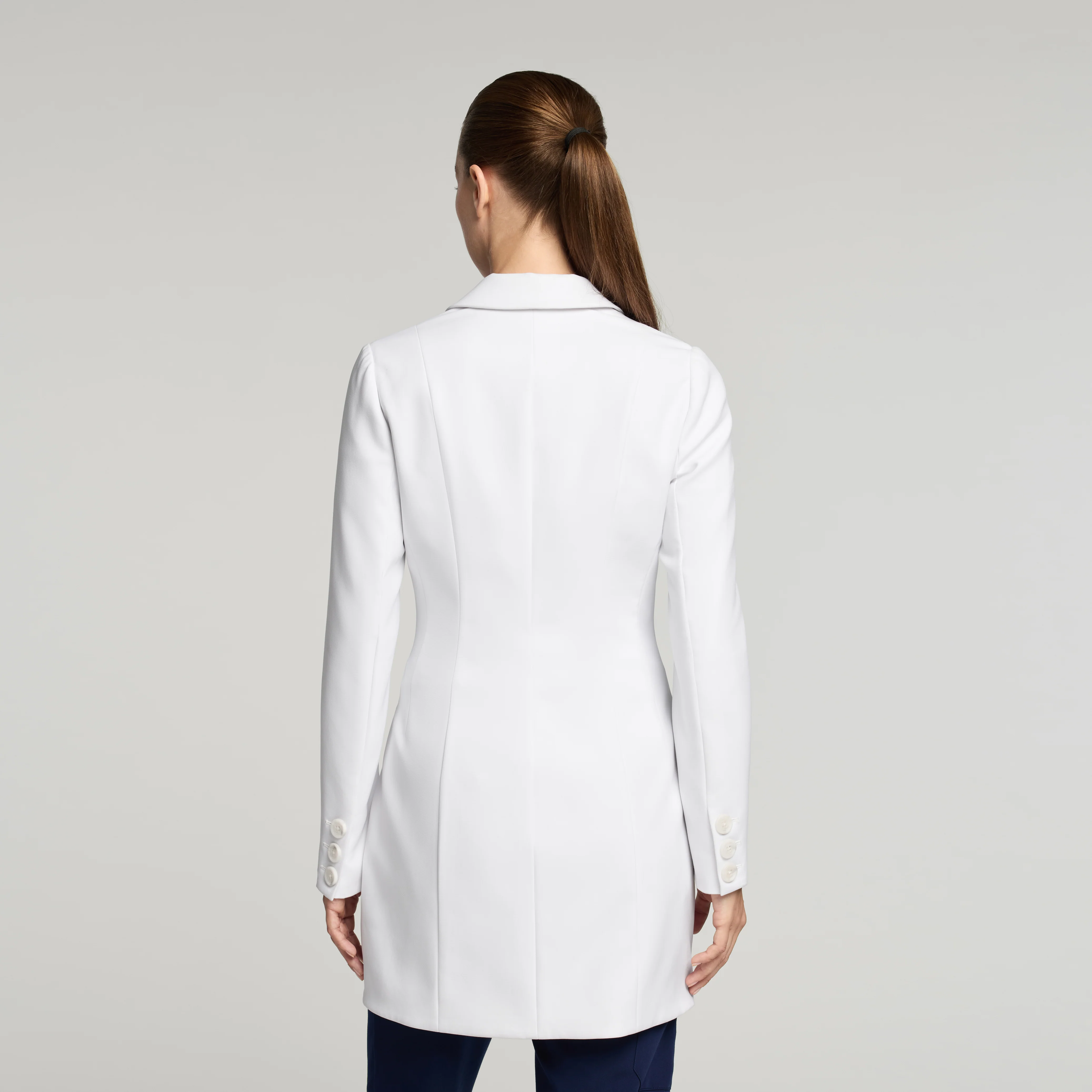 Linea 33" White Coat - White - Image 6