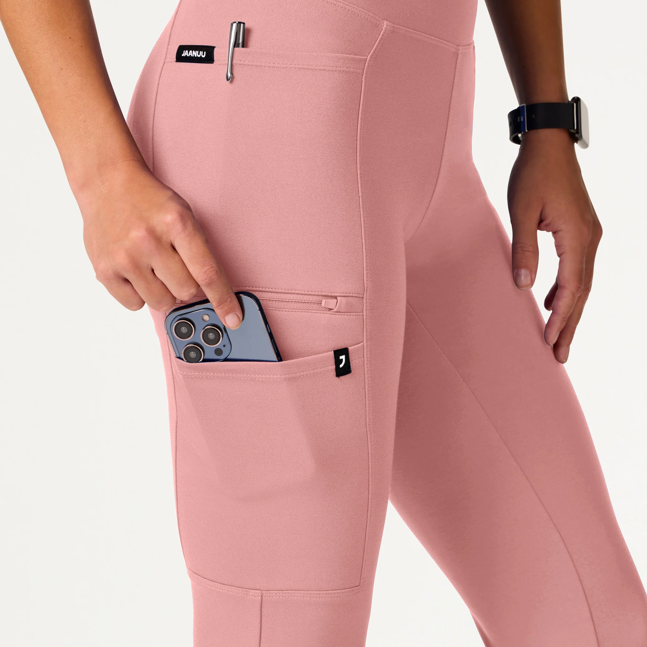 Perri UltraSOFT™ Yoga Scrub Pant - Mauve - Image 6