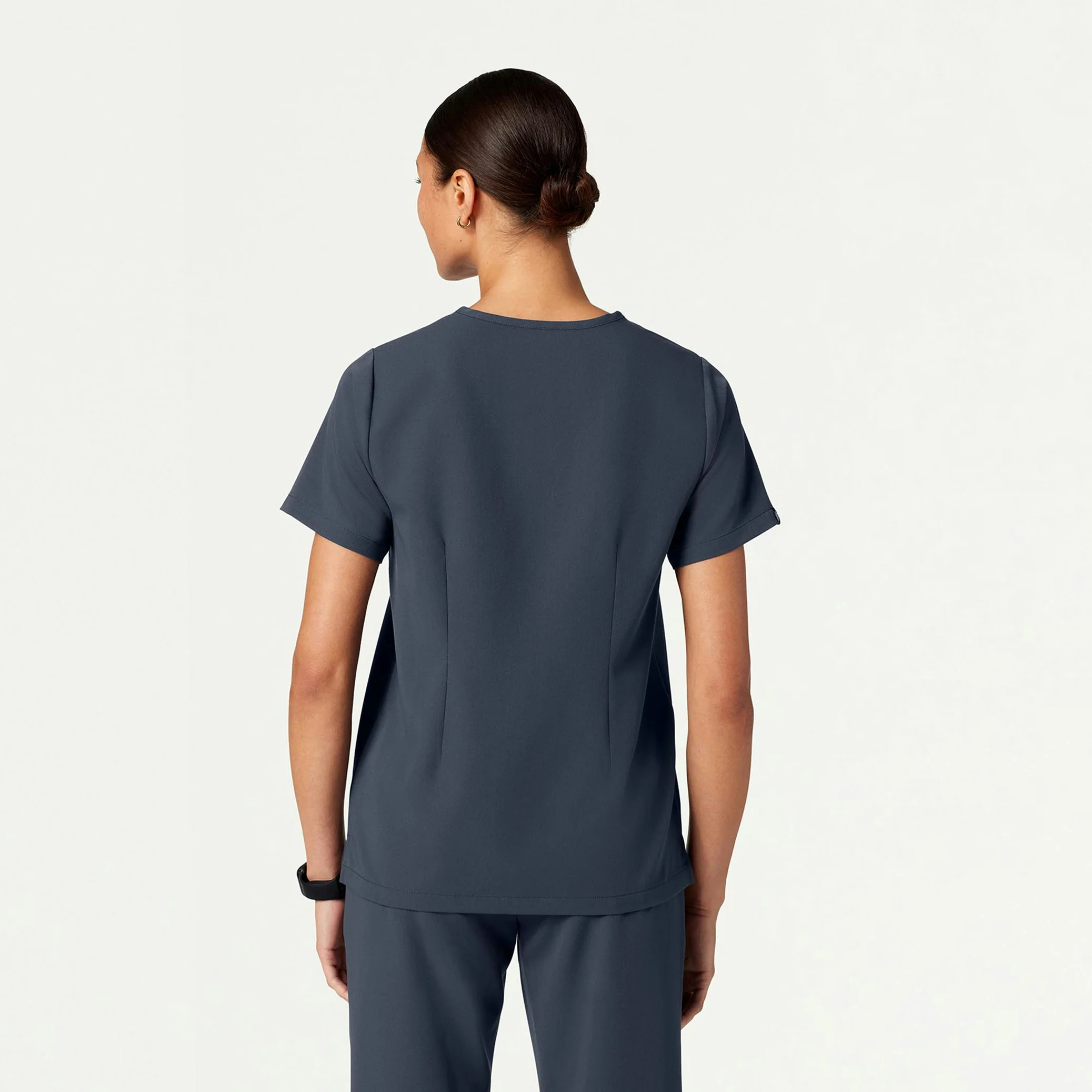 Rhena 1-Pocket Scrub Top - Carbon Gray - Image 3