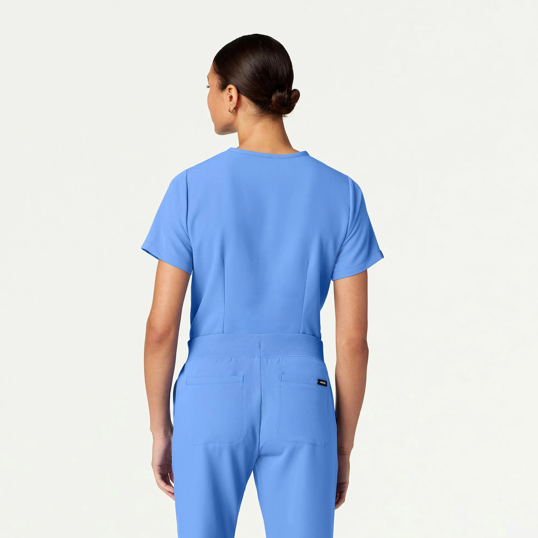 Rhena 1-Pocket Scrub Top - Ceil Blue - Image 3