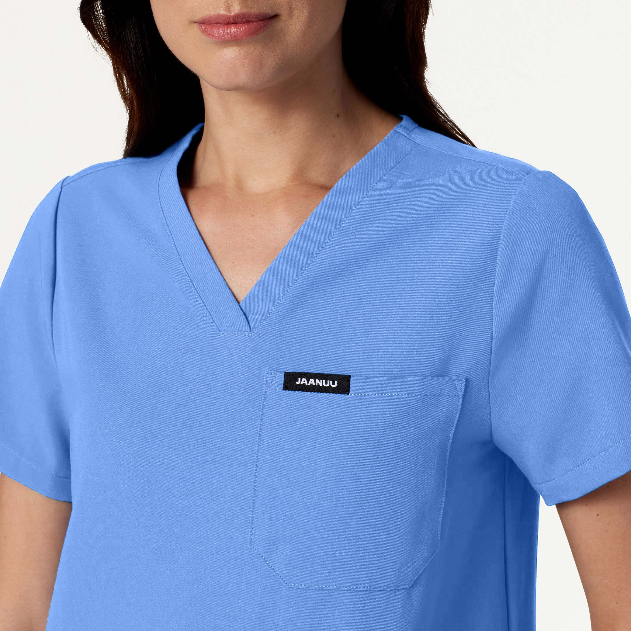 Rhena 1-Pocket Scrub Top - Ceil Blue - Image 4