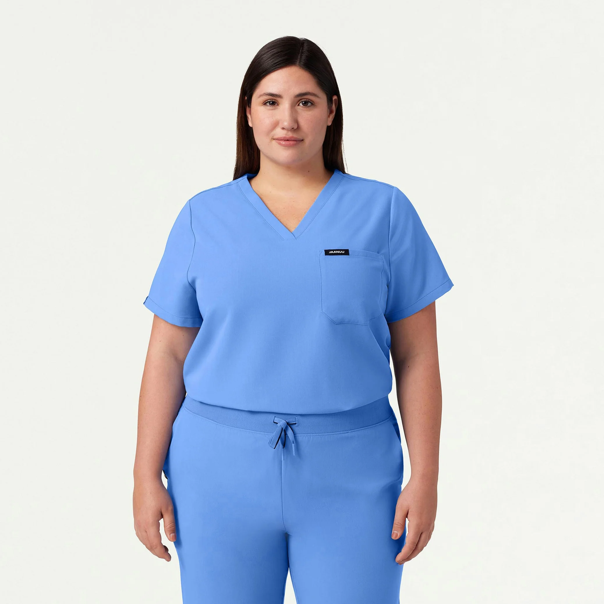 Rhena 1-Pocket Scrub Top - Ceil Blue - Image 5