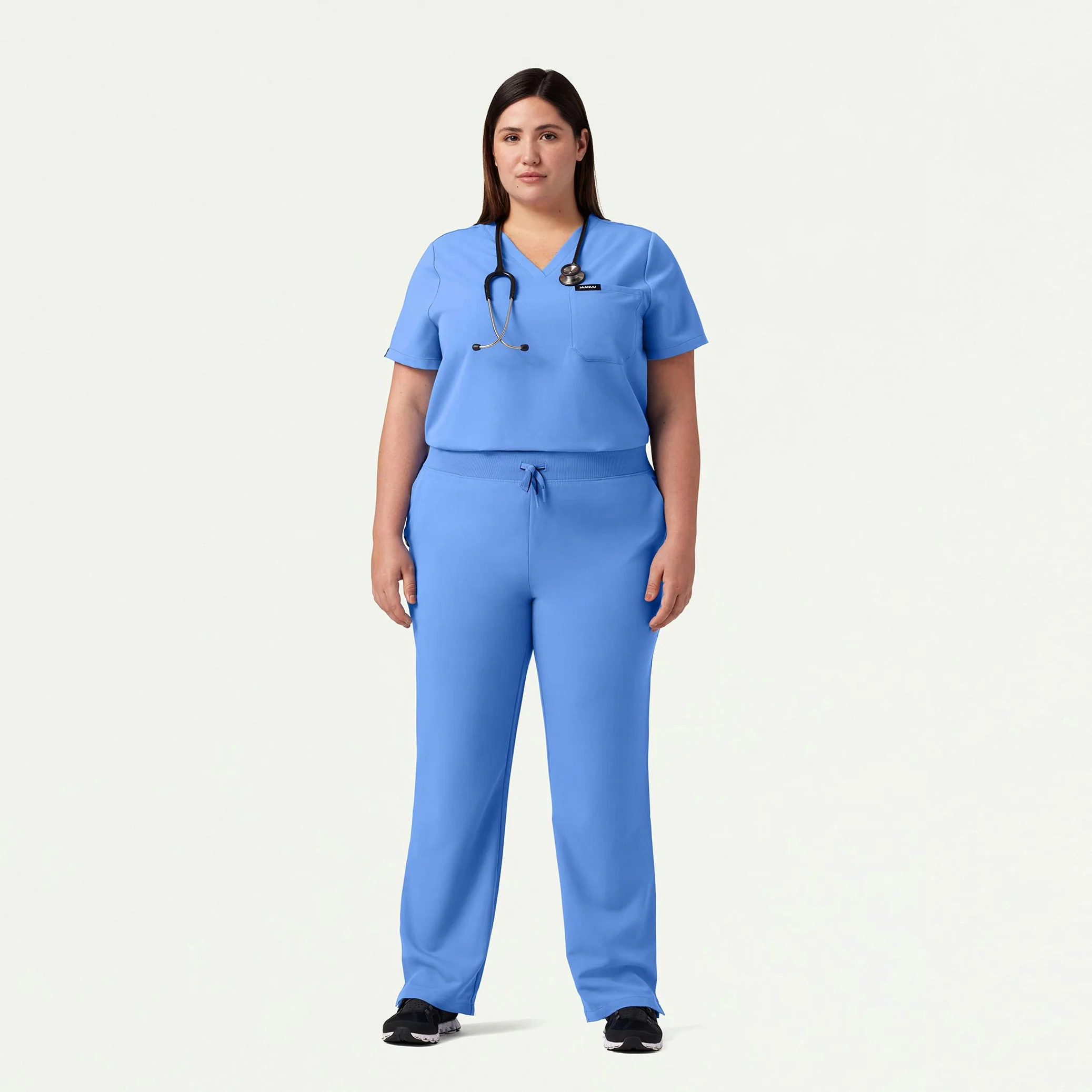 Rhena 1-Pocket Scrub Top - Ceil Blue - Image 6