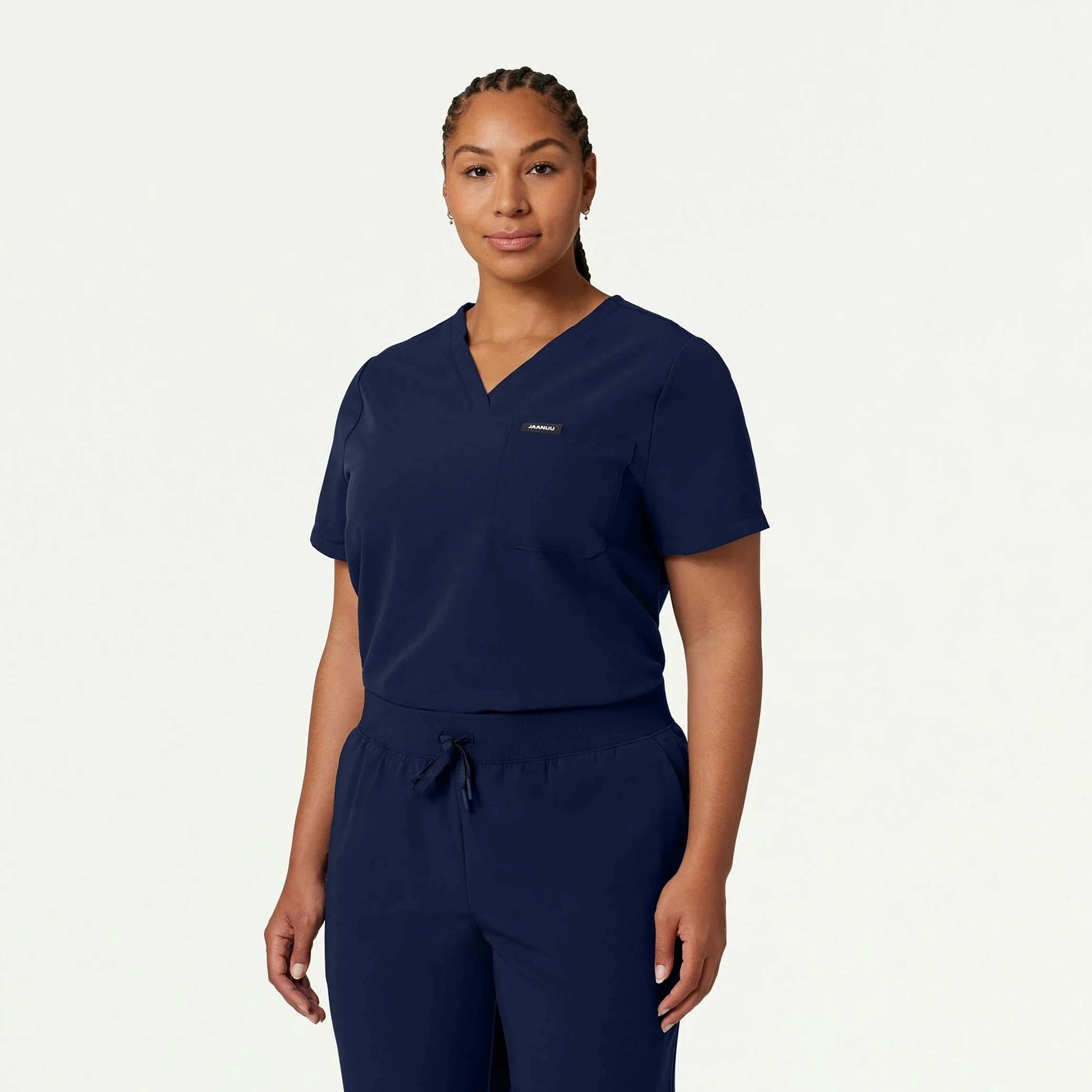 Rhena 1-Pocket Scrub Top - Midnight Navy - Image 5
