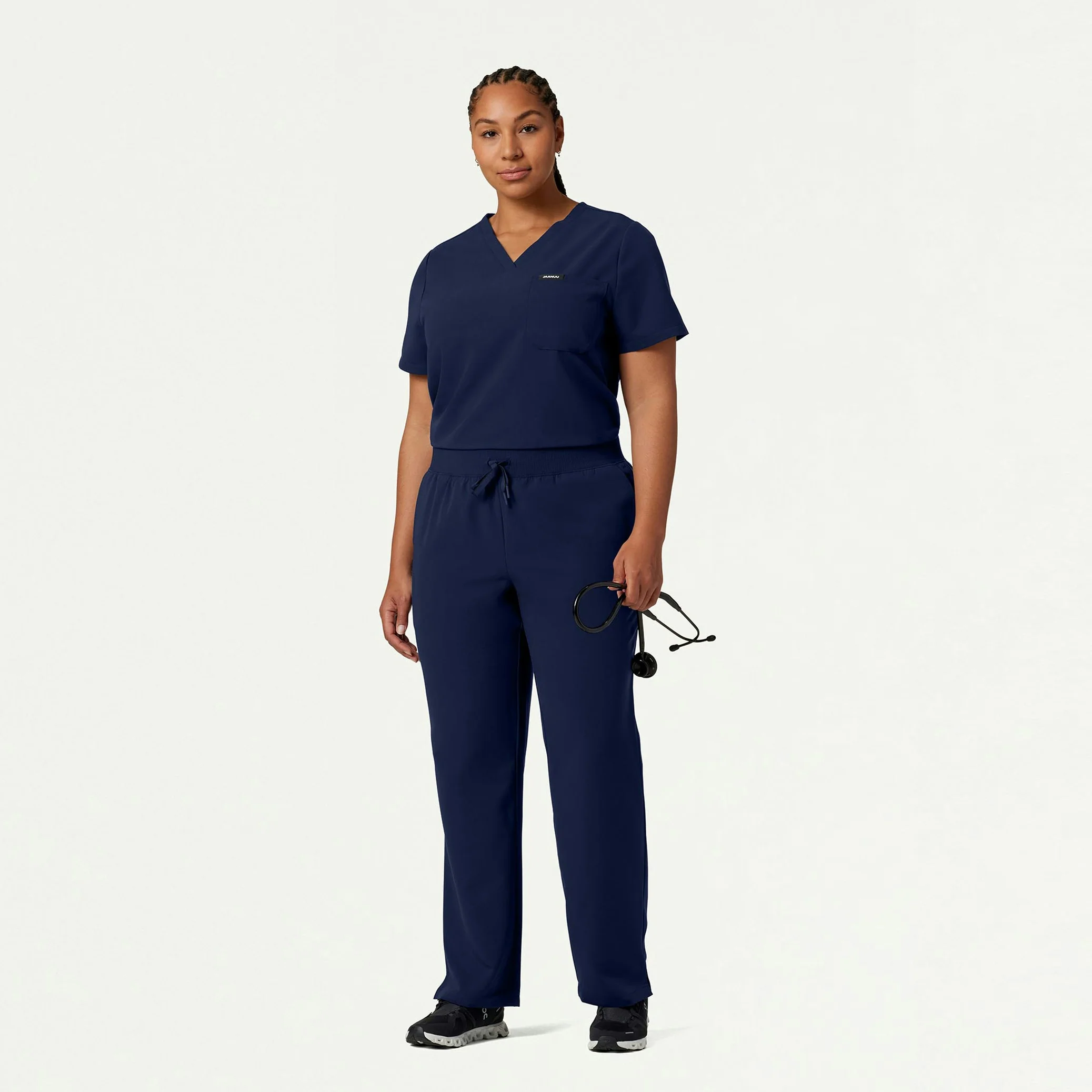 Rhena 1-Pocket Scrub Top - Midnight Navy - Image 6