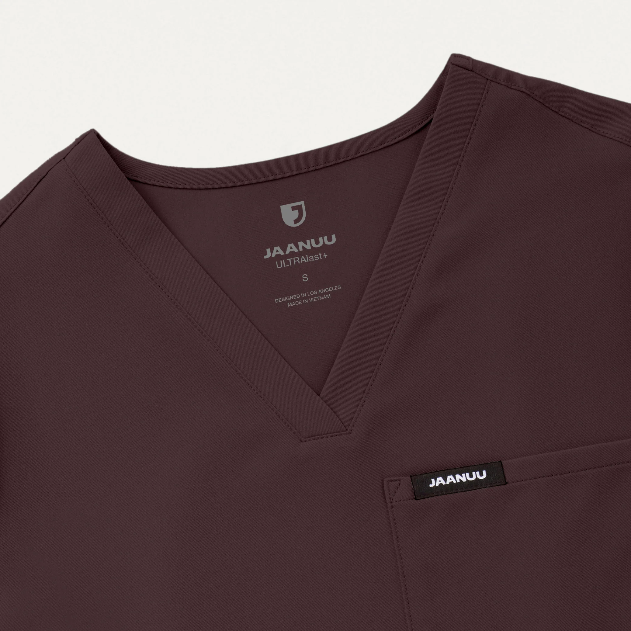 Rhena Slim 1-Pocket Scrub Top - Espresso - Image 4