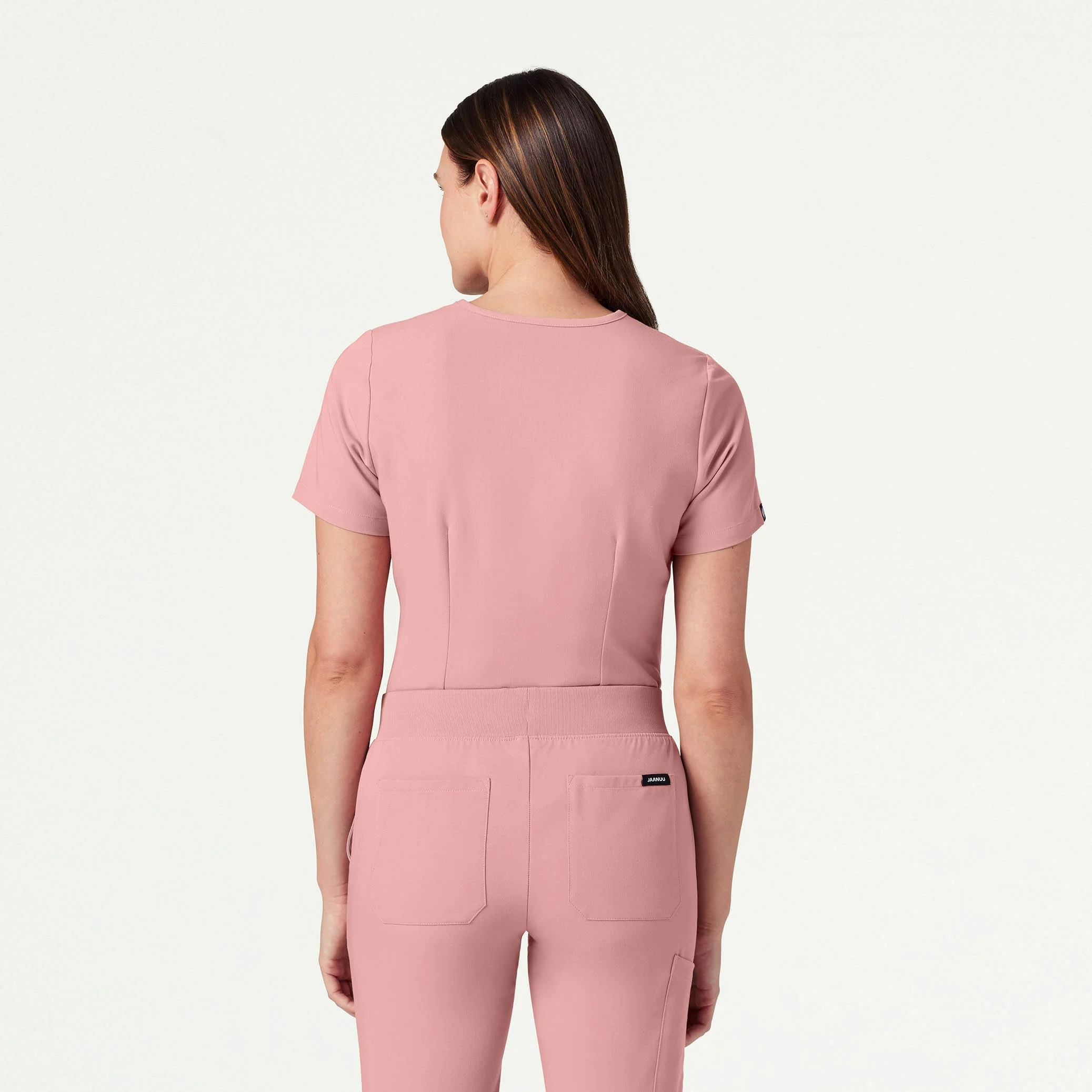 Rhena Slim 1-Pocket Scrub Top - Mauve - Image 3